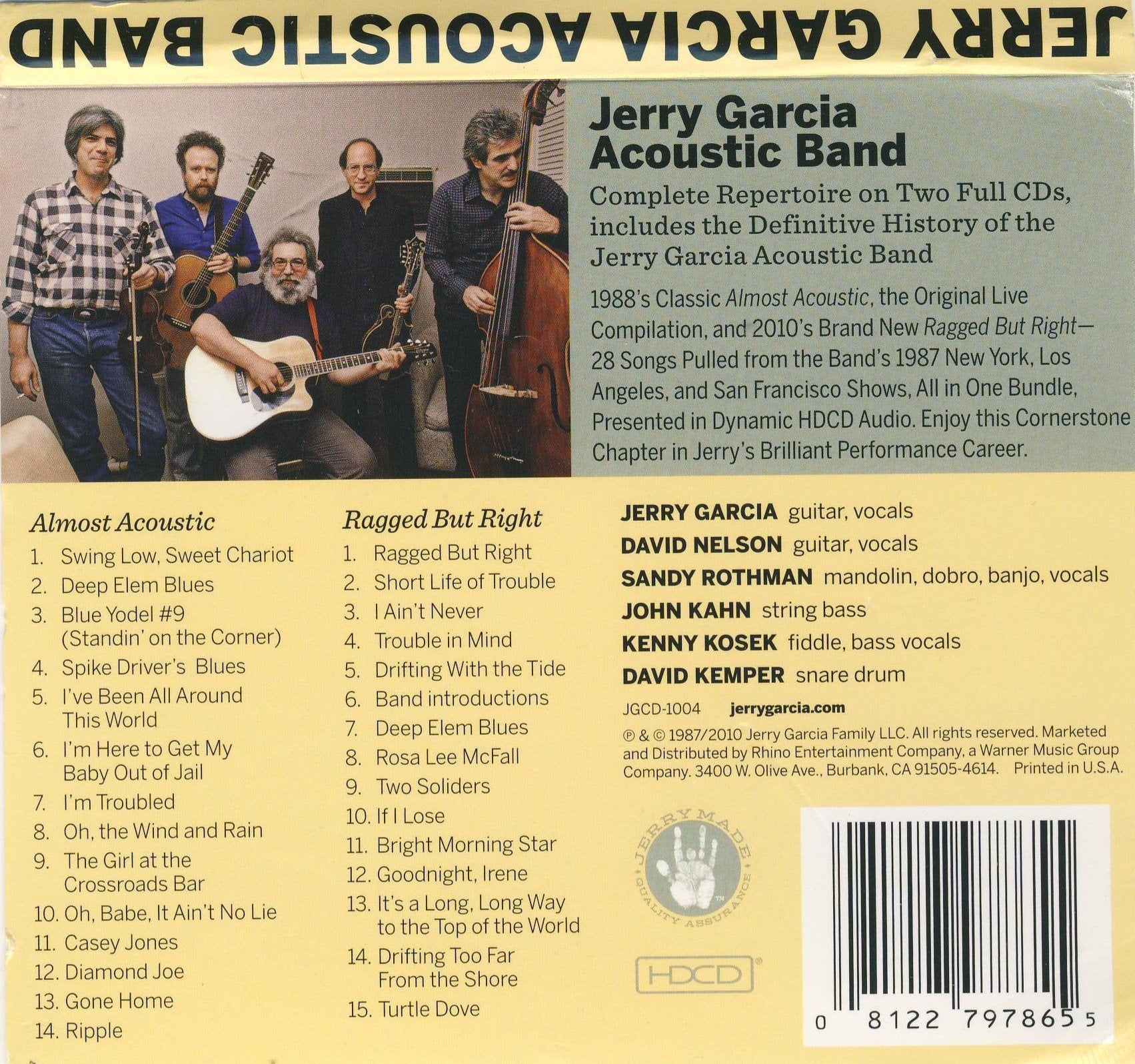 Jerry Garcia Acoustic Band: Complete Repertoir cd