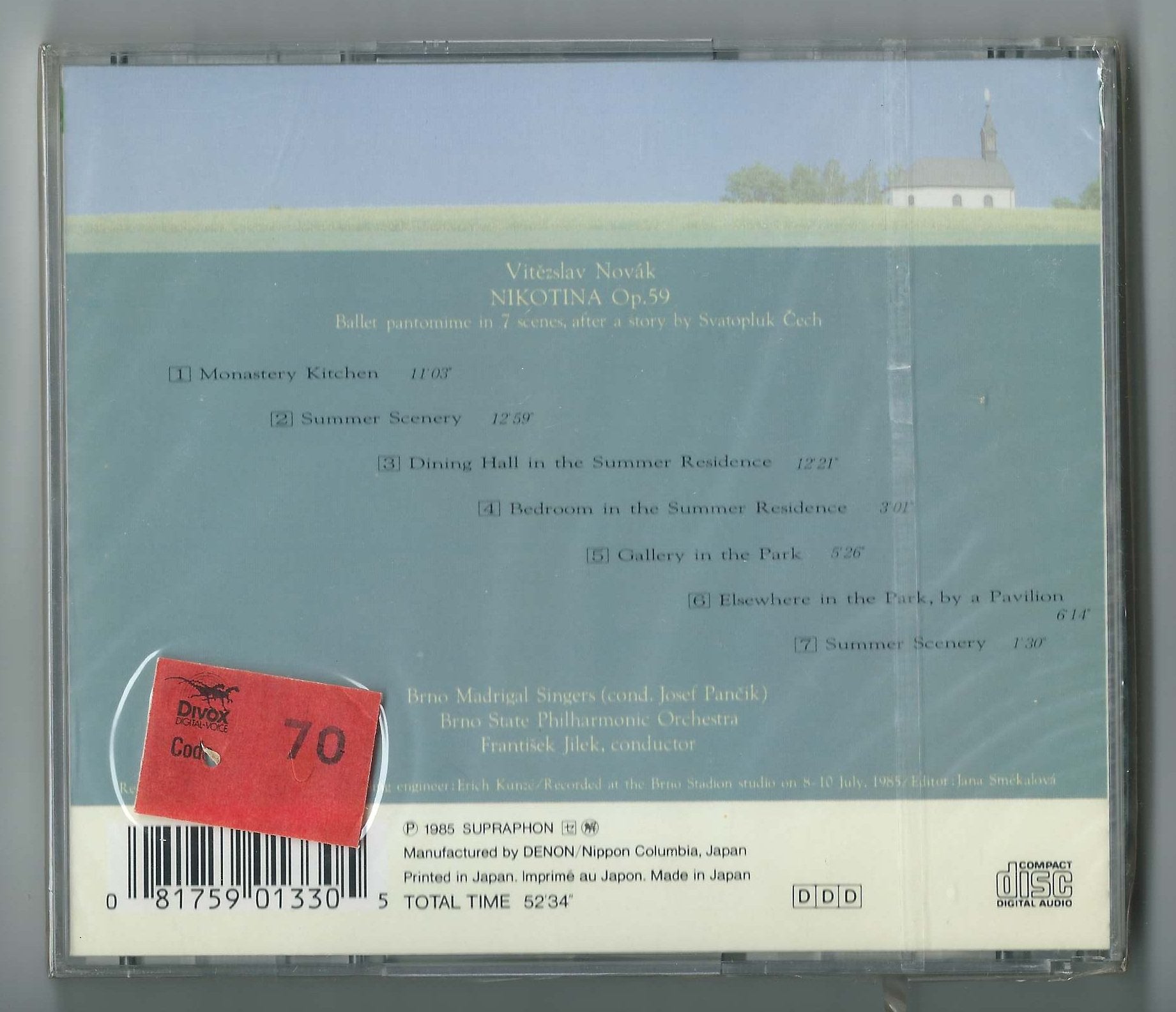 Novak: Nikotina Ballet Pantomime OP 59 (UK Import) cd