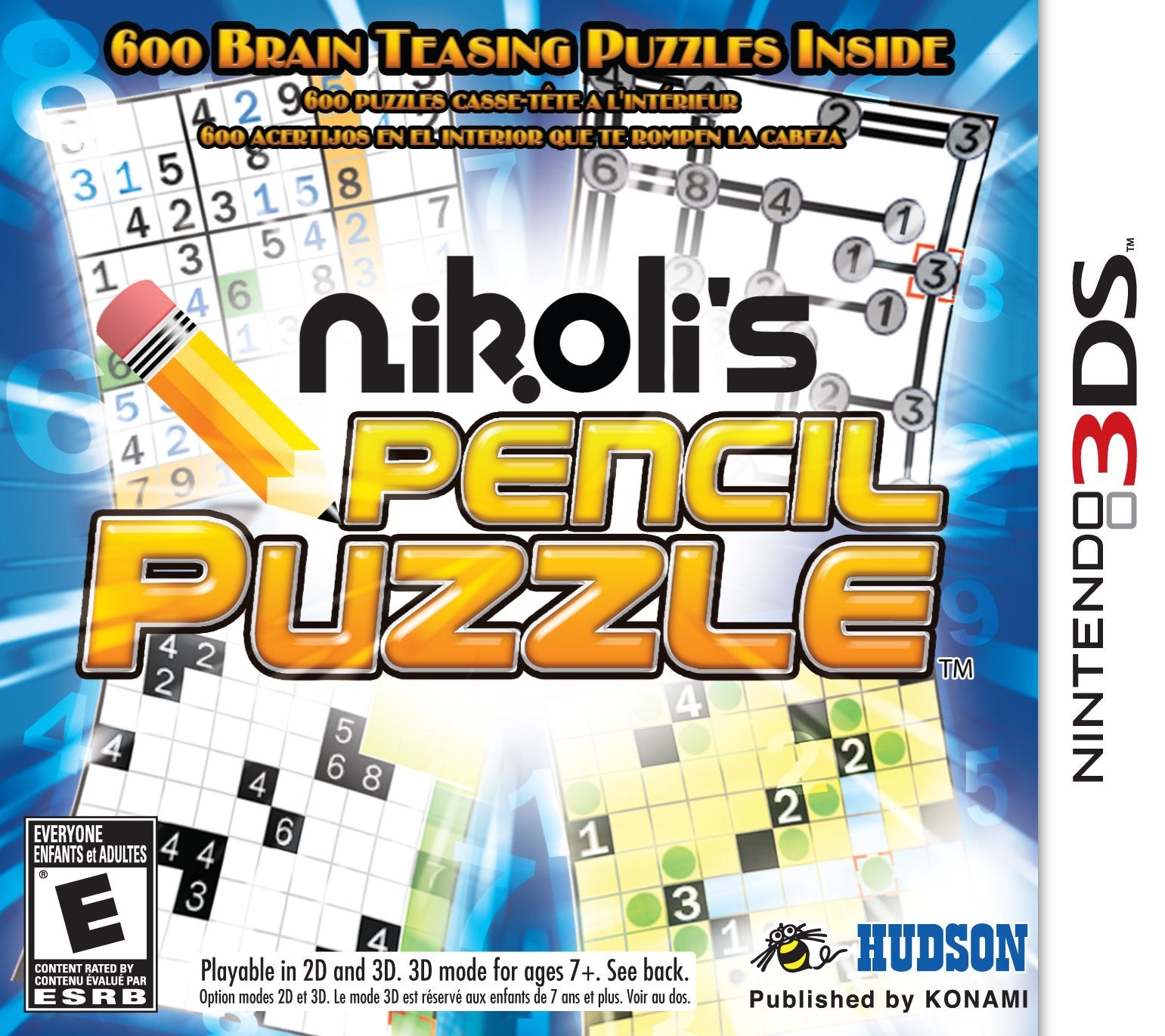 Konami 24184 Nikoli's Pencil Puzzle 3D 3DS game