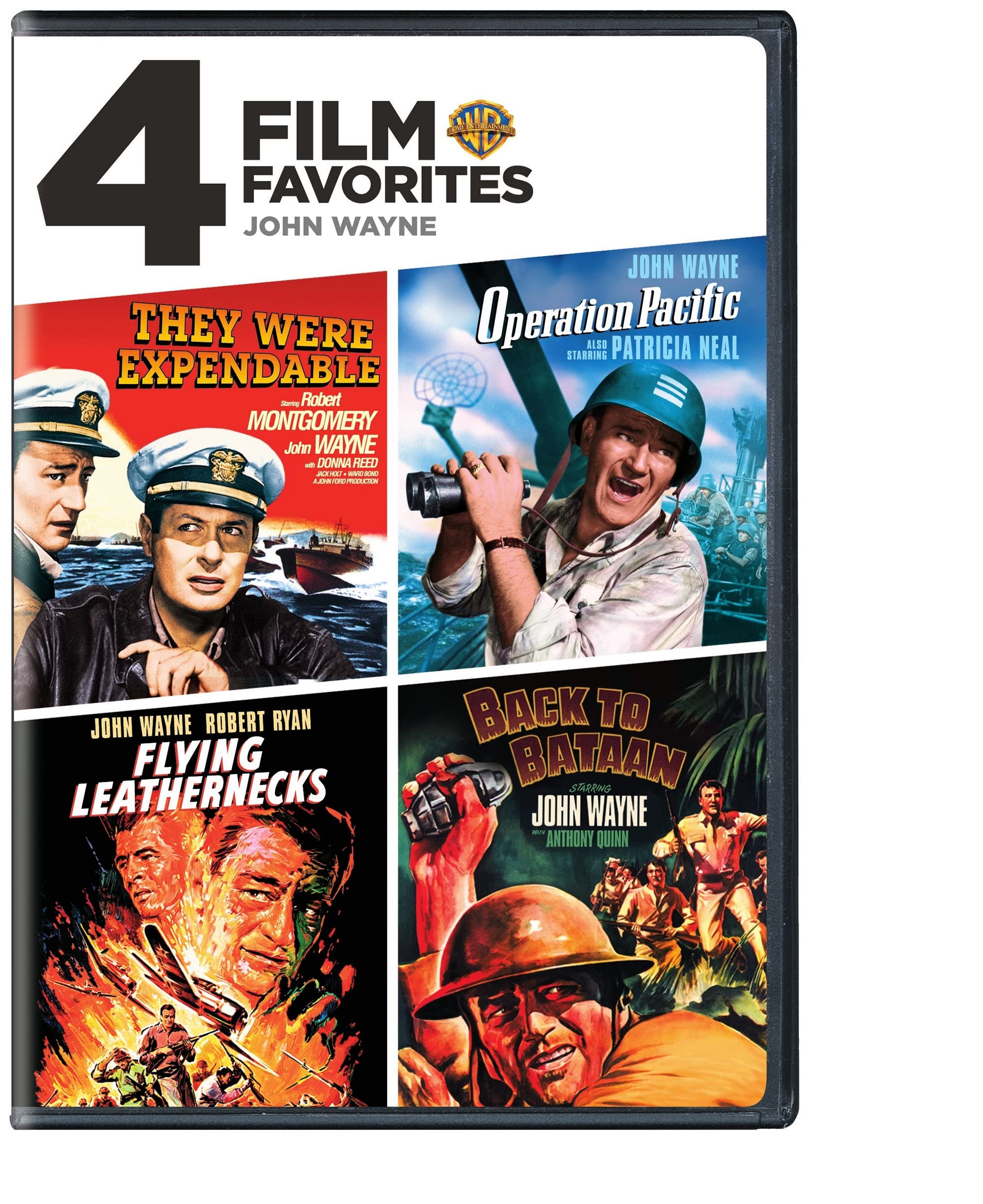 4 Film Favorites: John Wayne Collection (Back to Bataan / Flying Leathernecks / Operation Pacific / They Were Expendable) Films
