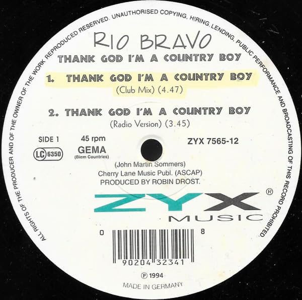 Thank God I'm a Country Boy Dance & Electronic