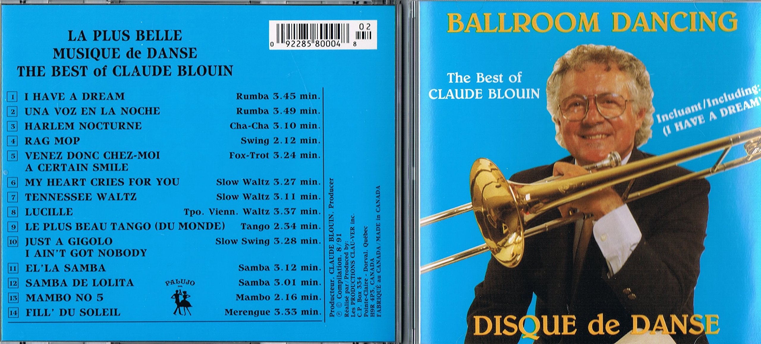 Ballroom Dancing - The Best of Claude Blouin - Disque de Danse - CD Music