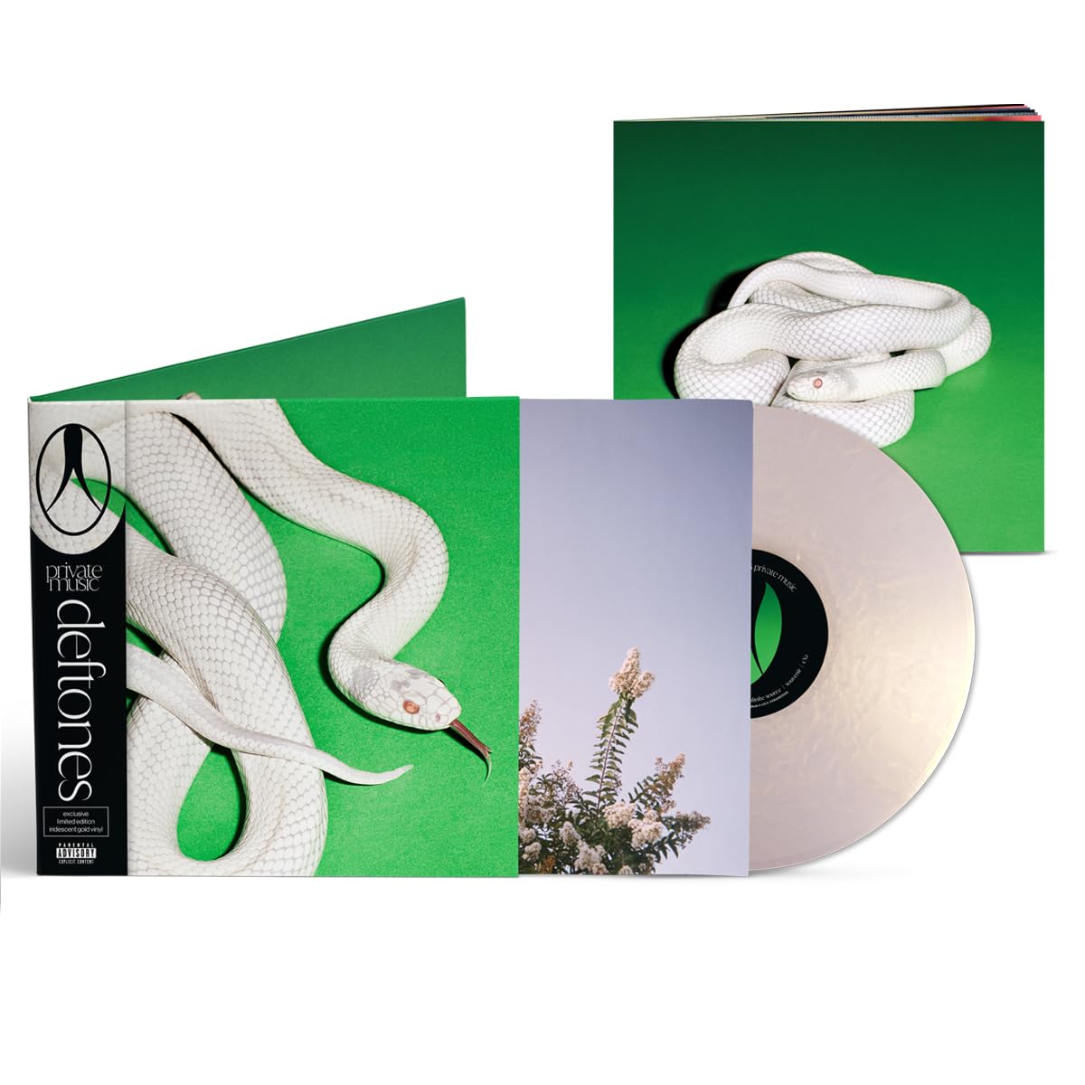 Private Music deluxe gatefold iridescent gold vinyl (numbered), Deftones Music