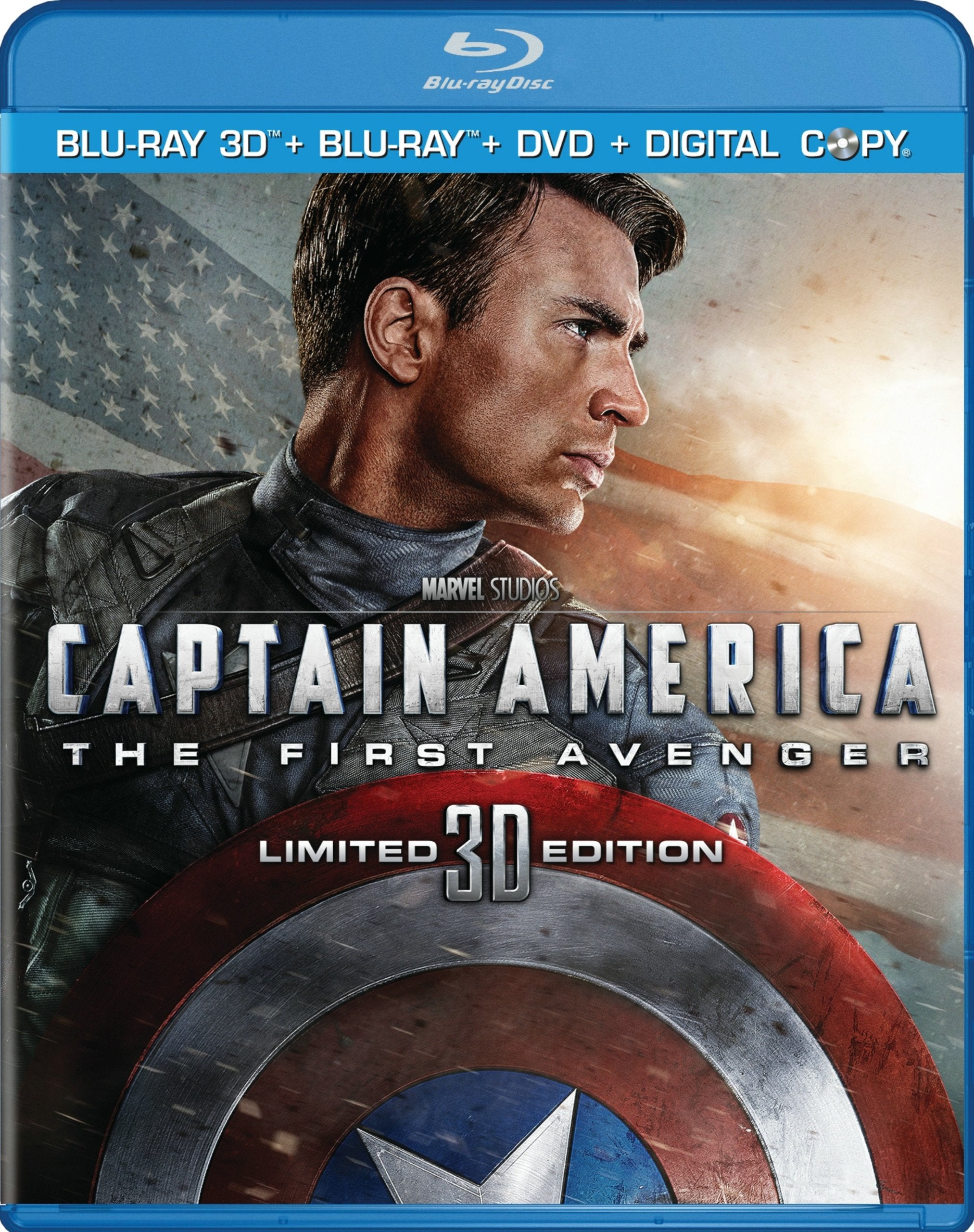 Product Image: Captain America: The First Avenger (Three-Disc Combo: Blu-ray 3D / Blu-ray / DVD / Digital Copy)