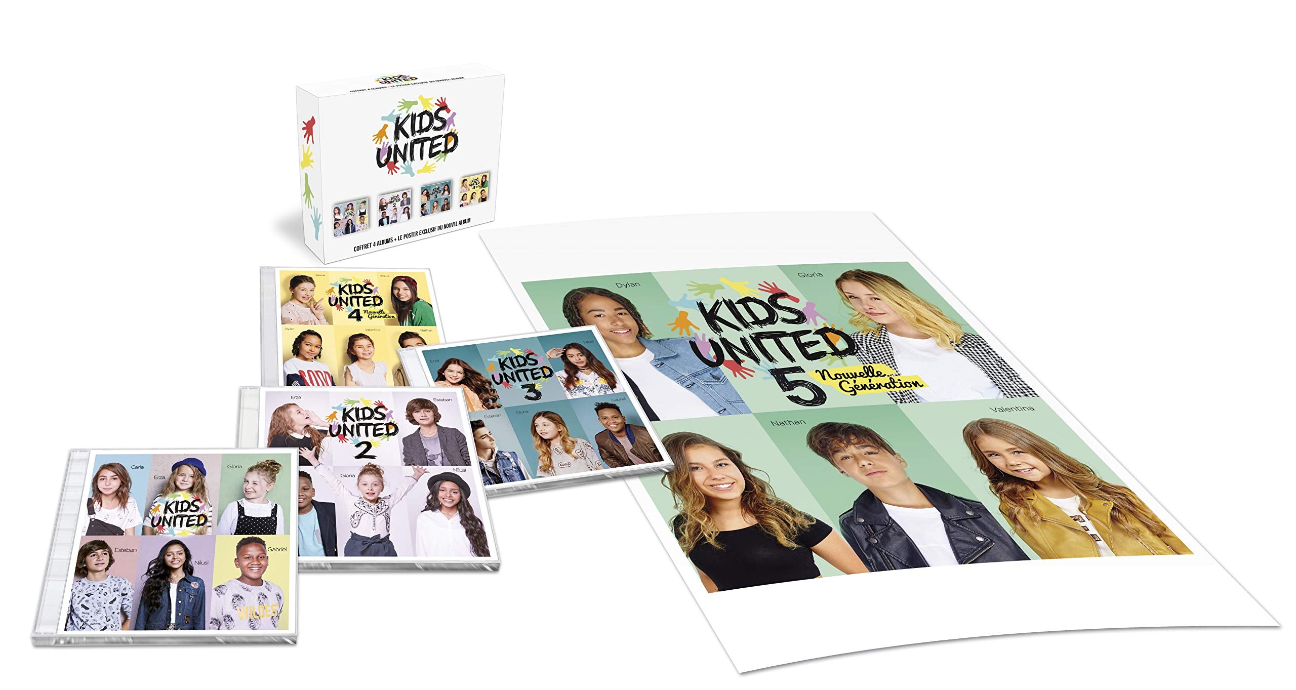 Kids United - Coffret 4 Albums CD + Le Poster Exclusif du Nouvel Album Chanson française