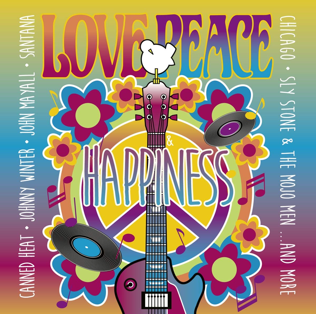 Love,Peace & Happiness Rock