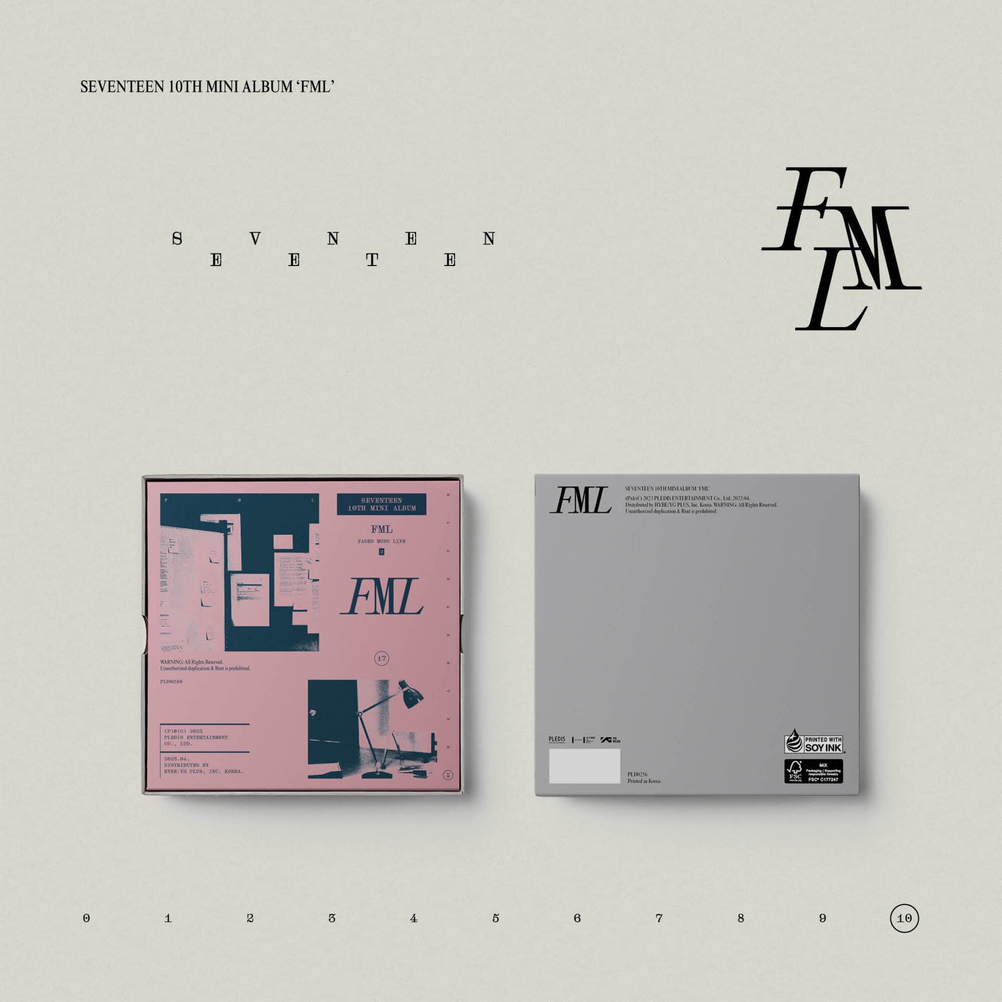Seventeen 10th Mini Album Fml (Faded Mono Life) Pop