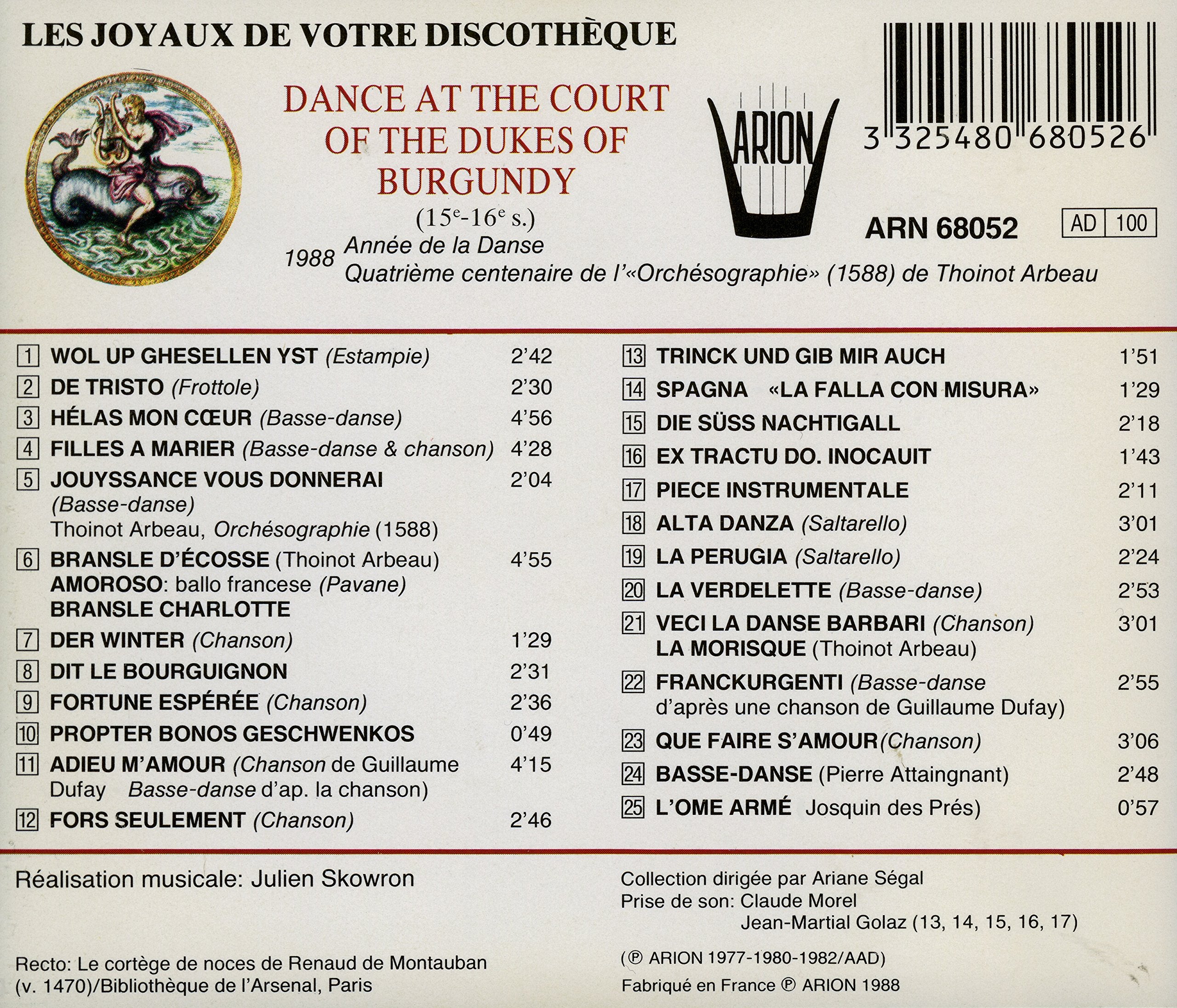 Dance at the Court of the Dukes of Burgundy Classical