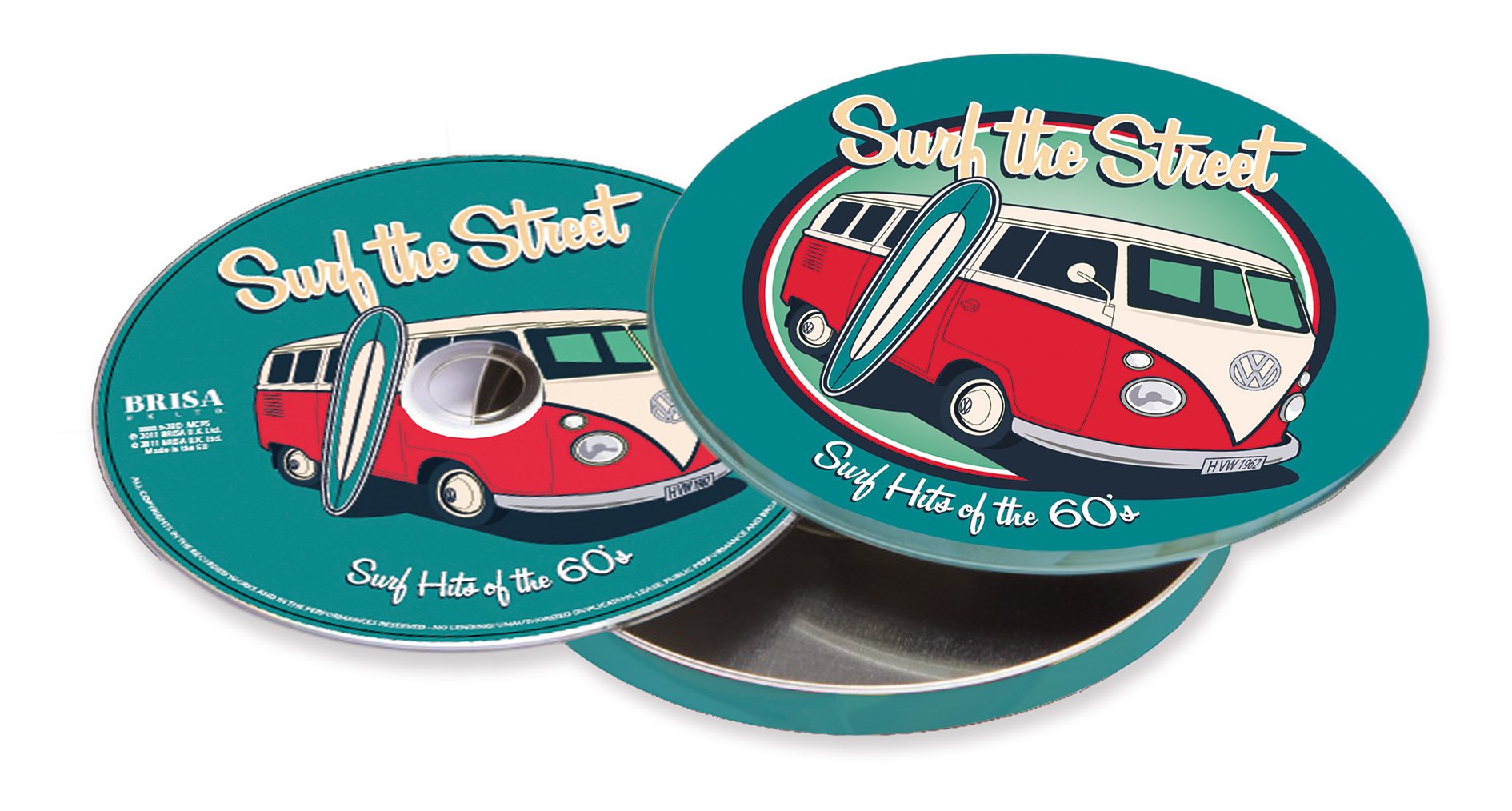 BRISA VW Collection - Volkswagen T1 Bulli Bus BRISA Musik CD - Surf the Street - Sammler-Edition, Special-Edition, Geschenk-Box, VW-Fan-Geschenk, Retro-Auto-CD Music for Children