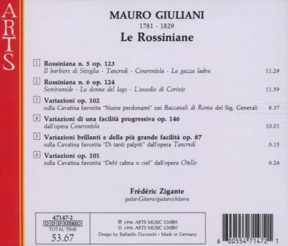 Mauro Giuliani (1781-1829): Le Rossiniane- Vol. 2 - Rossini-Bearbeitungen für Gitarre Classical