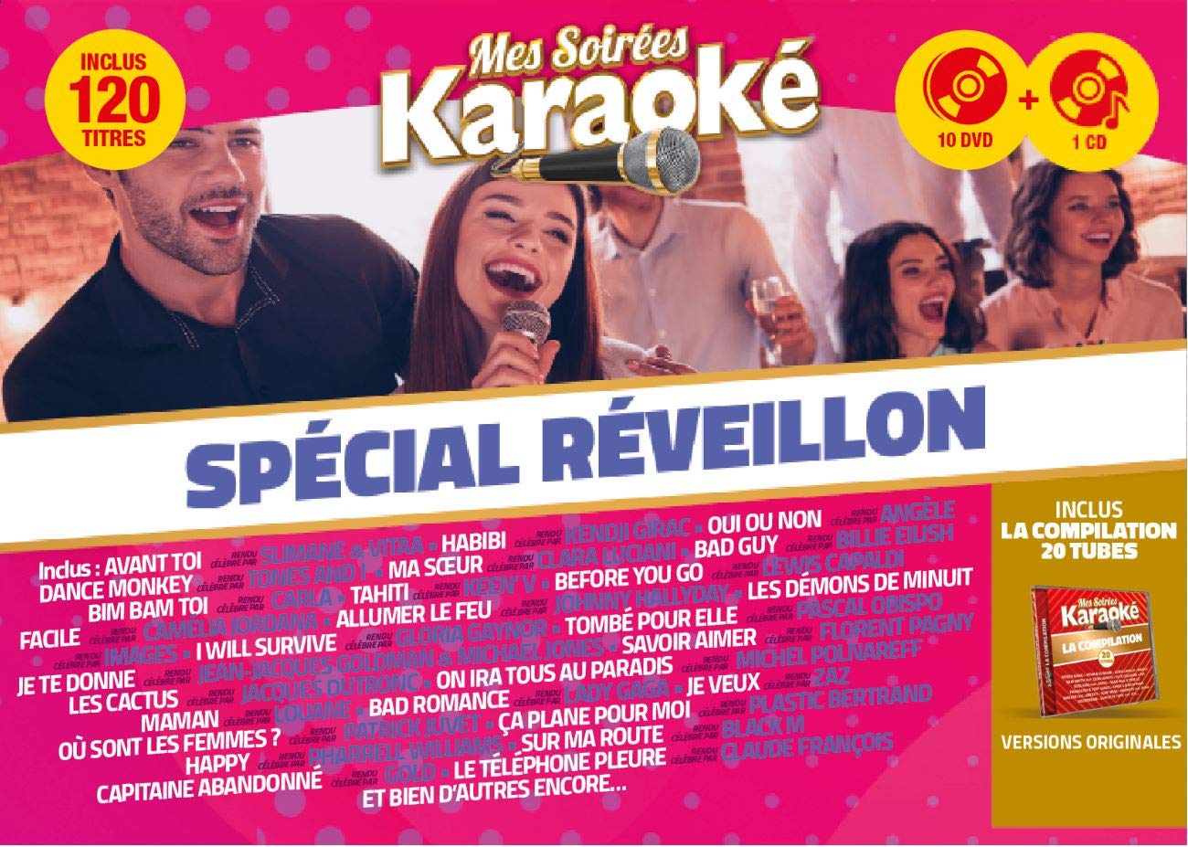 Mes Soirées Karaoké 2020 Coffret 10 DVD + 1 CD Spécial Réveillon Films