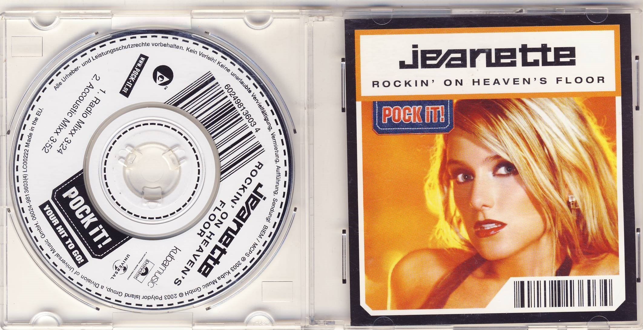 Jeanette ?– Rockin' On Heaven's Floor Mini, 3 INCH-CD; Mini-CD, Pock -It!, Mini-Album Music