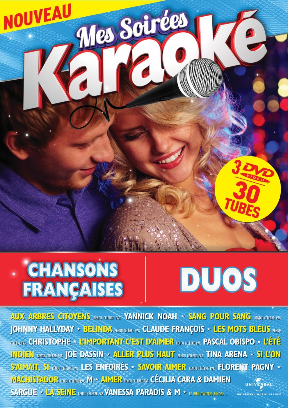 Coffret 3 DVD Mes Soirees Karaoke Vol 10 - Chansons Françaises Vol 3 + Vol 4 + Duos dvd