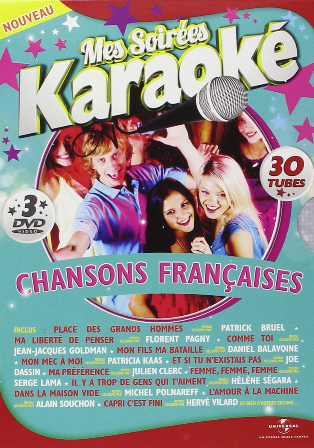 Coffret 3 DVD Karaoké Exclu Grossistes Chansons Françaises : Vol 5 + 6 + 7 Films