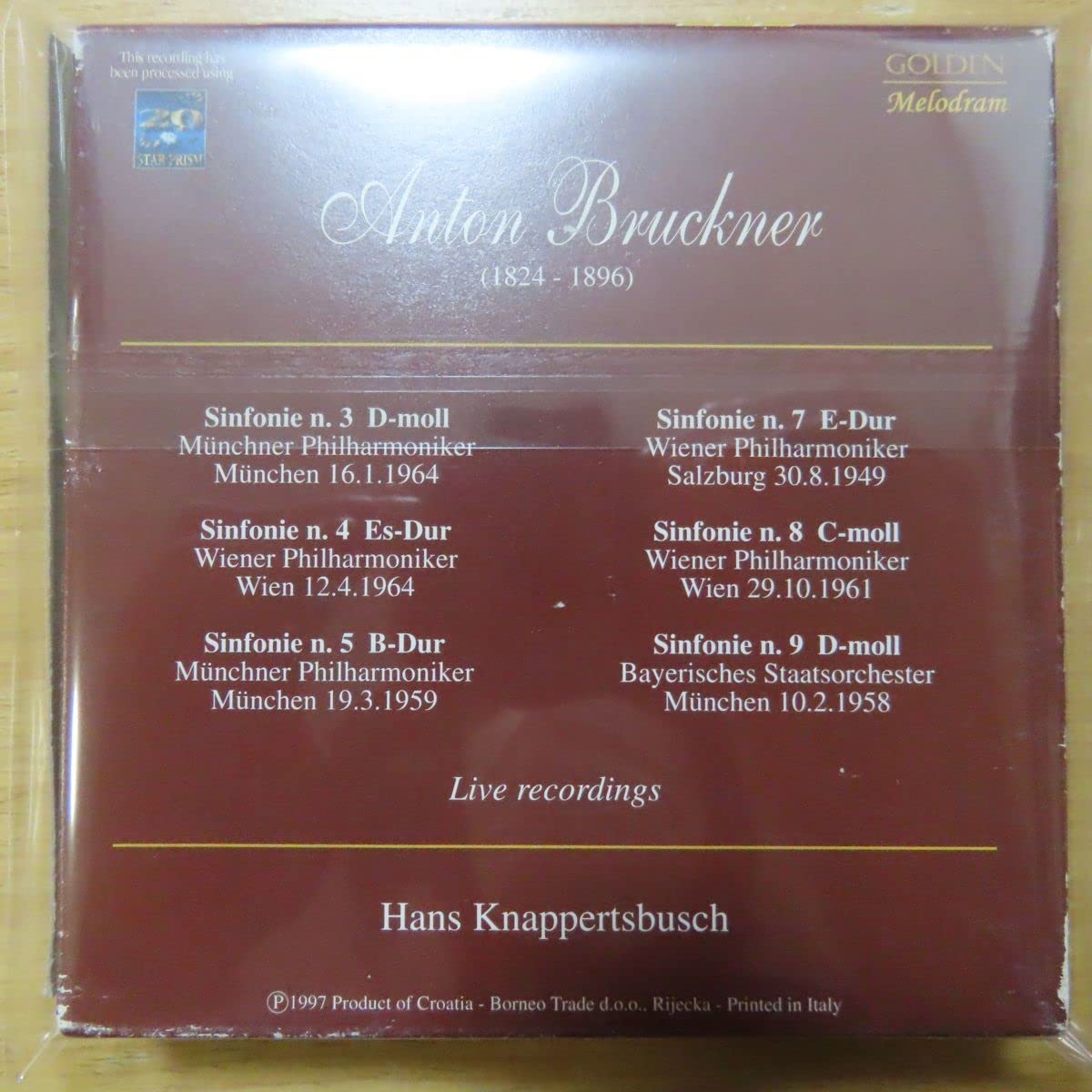 Bruckner Sinfonien 3,4,5,7,8,9 Classical