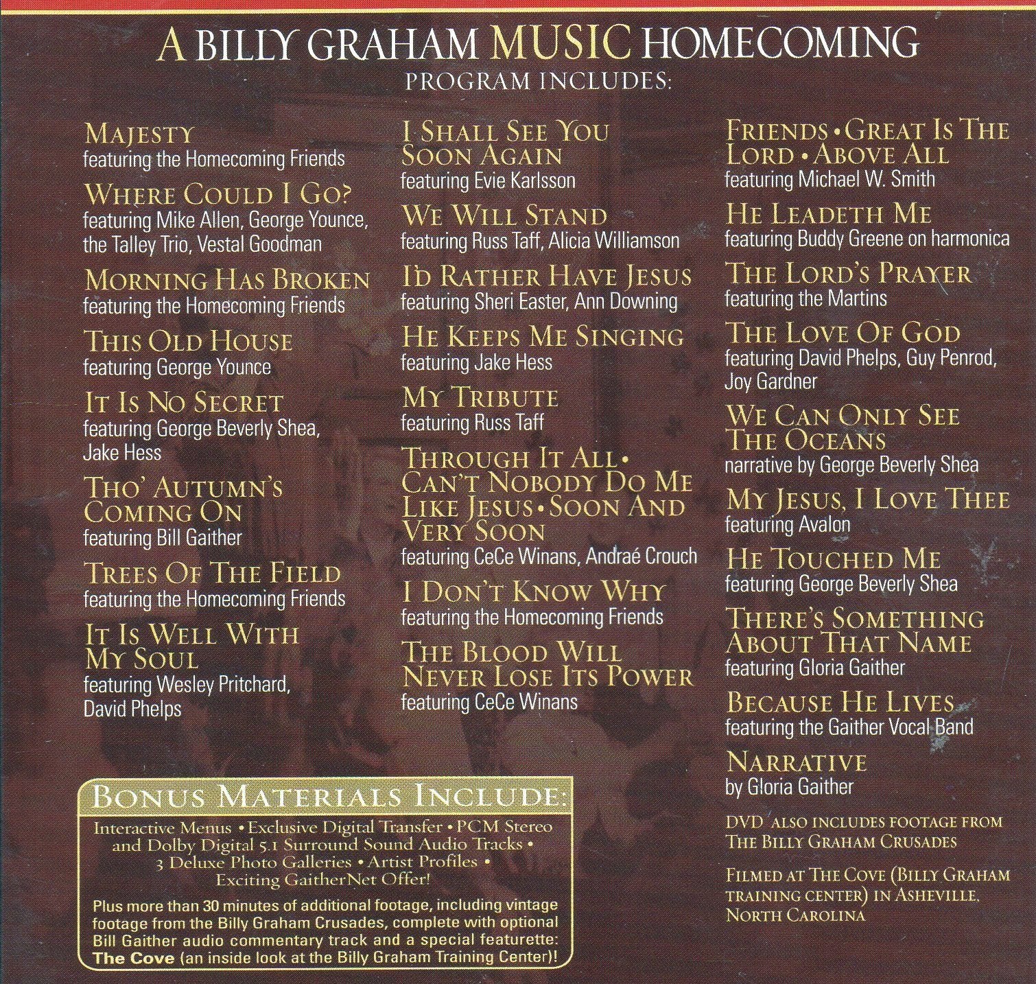 Billy Graham Music Homecmng Music