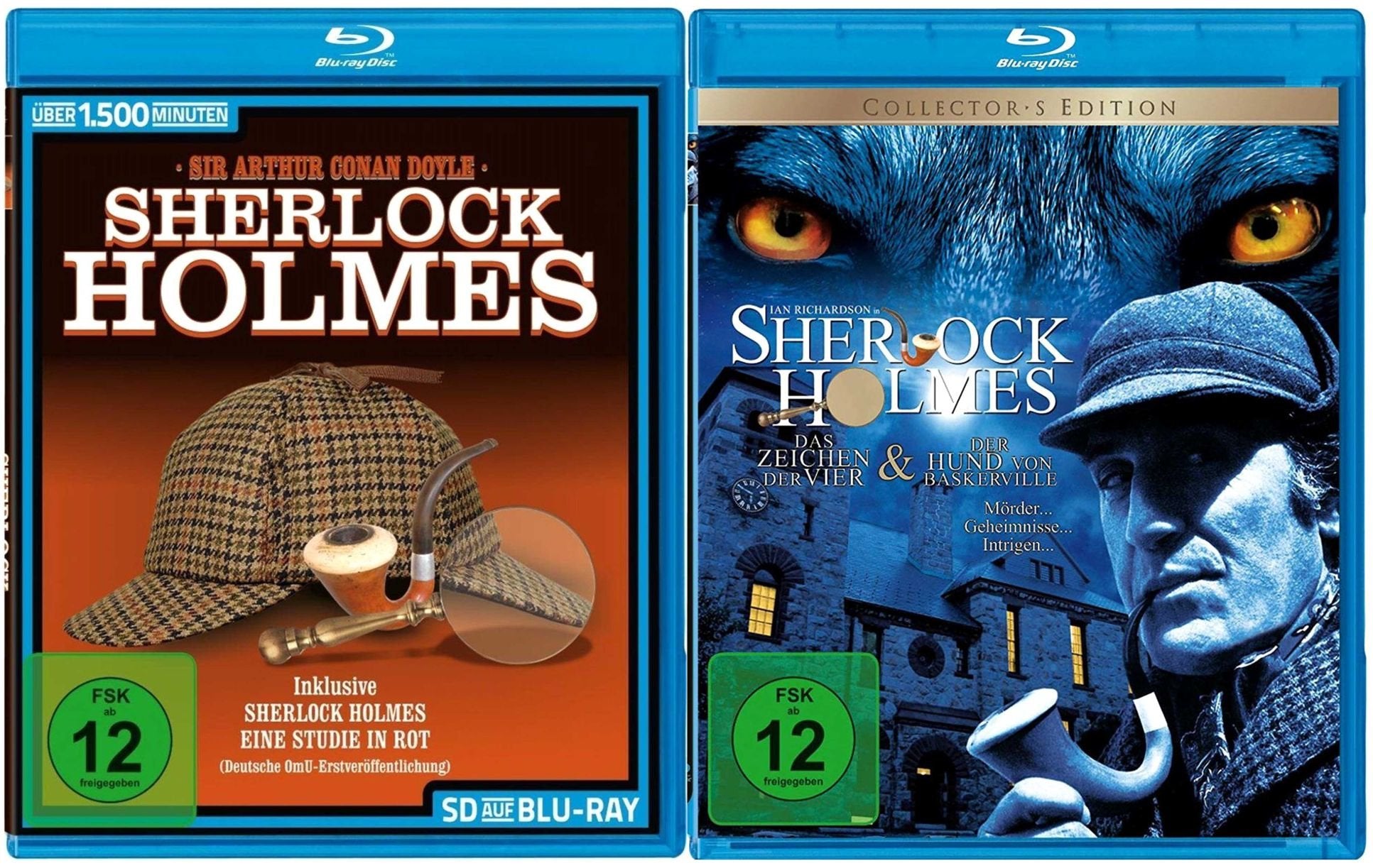 Sherlock Holmes - Die große Blu-ray Collection (10 Filme + TV Serie auf 2 Blu-rays) Films
