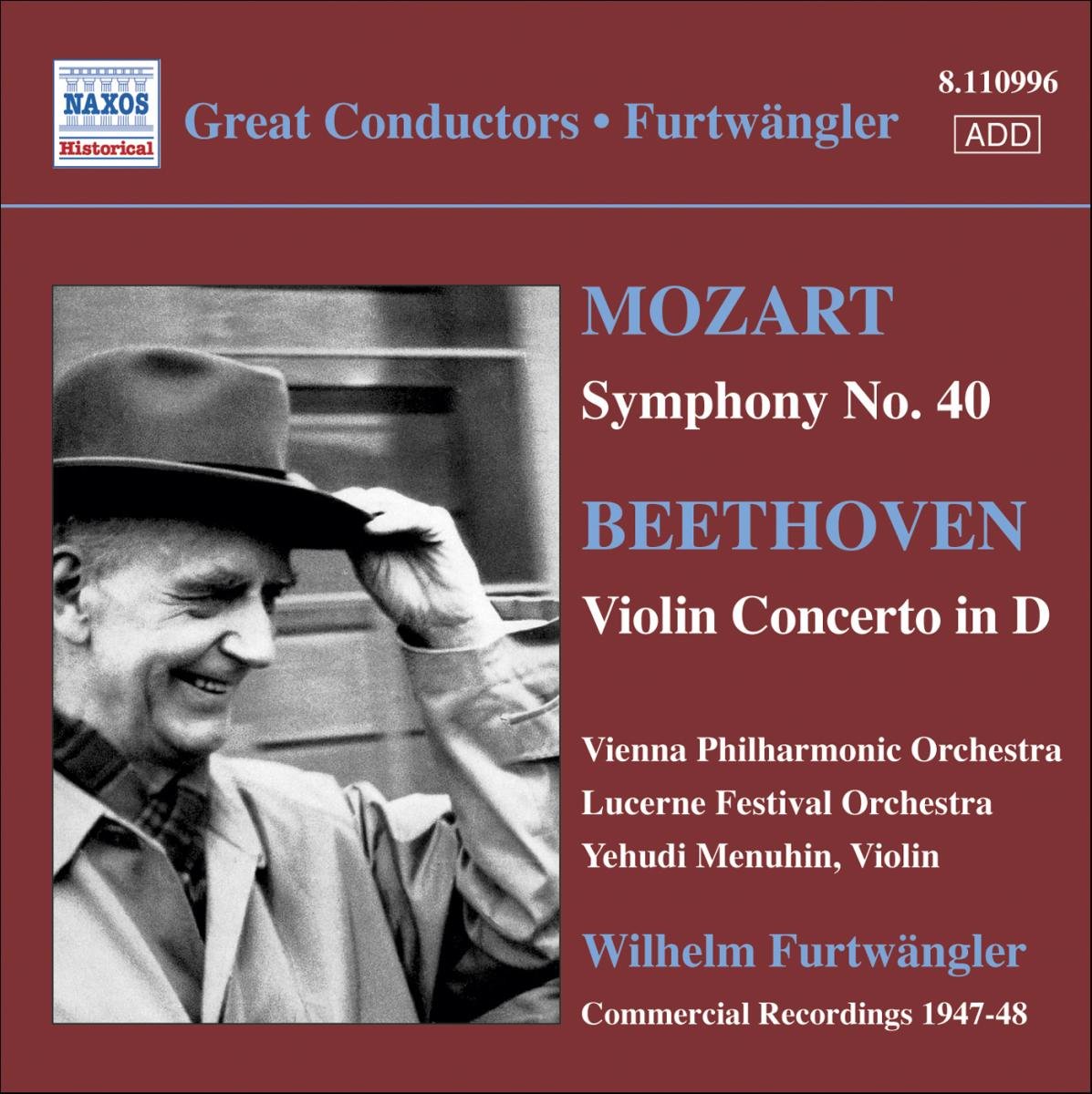 Mozart: Symphony No. 40; Beethoven: Violin Concerto cd