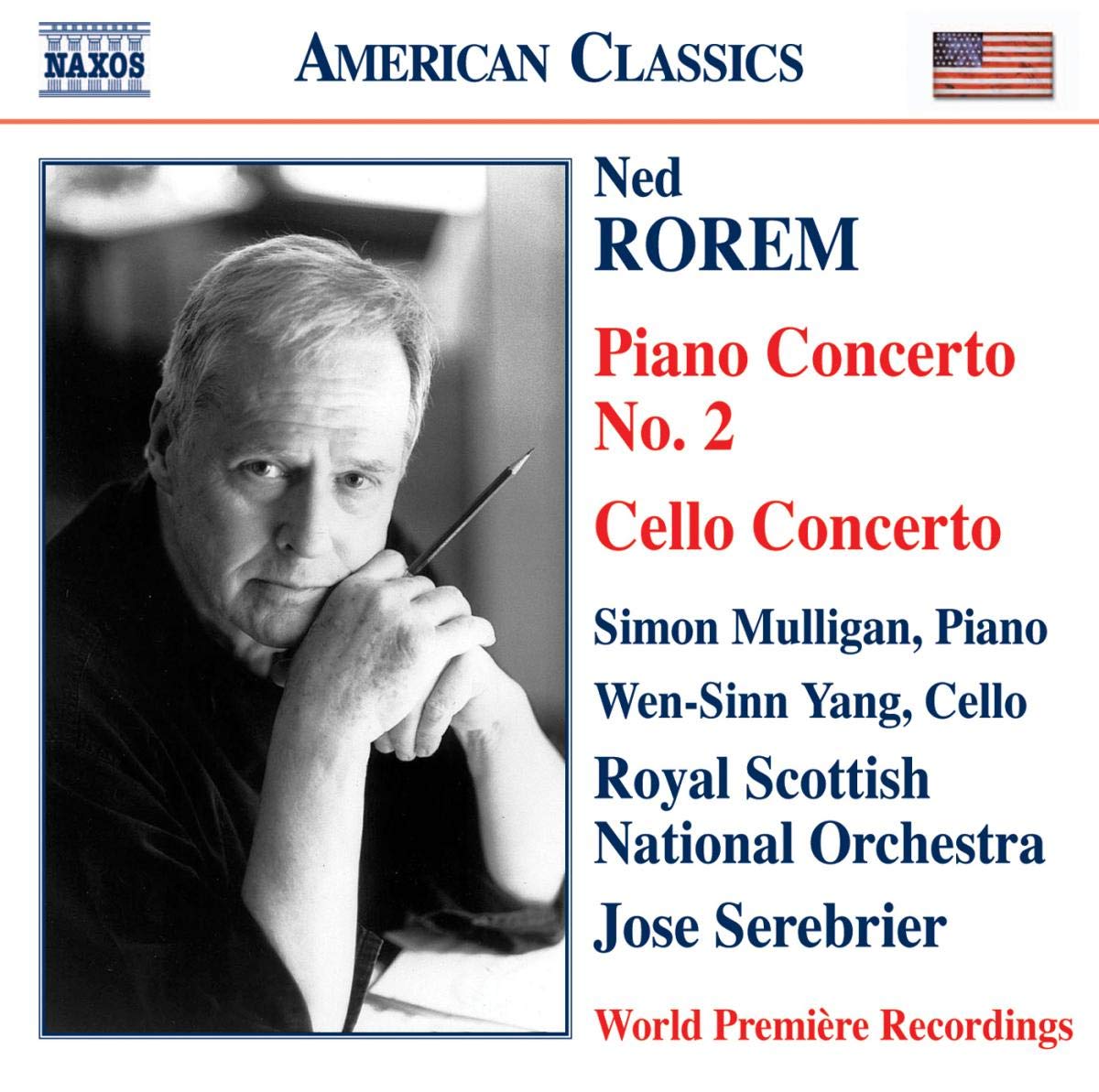 Ned Rorem : Concerto pour piano n° 2 - Concerto pour violoncelle cd