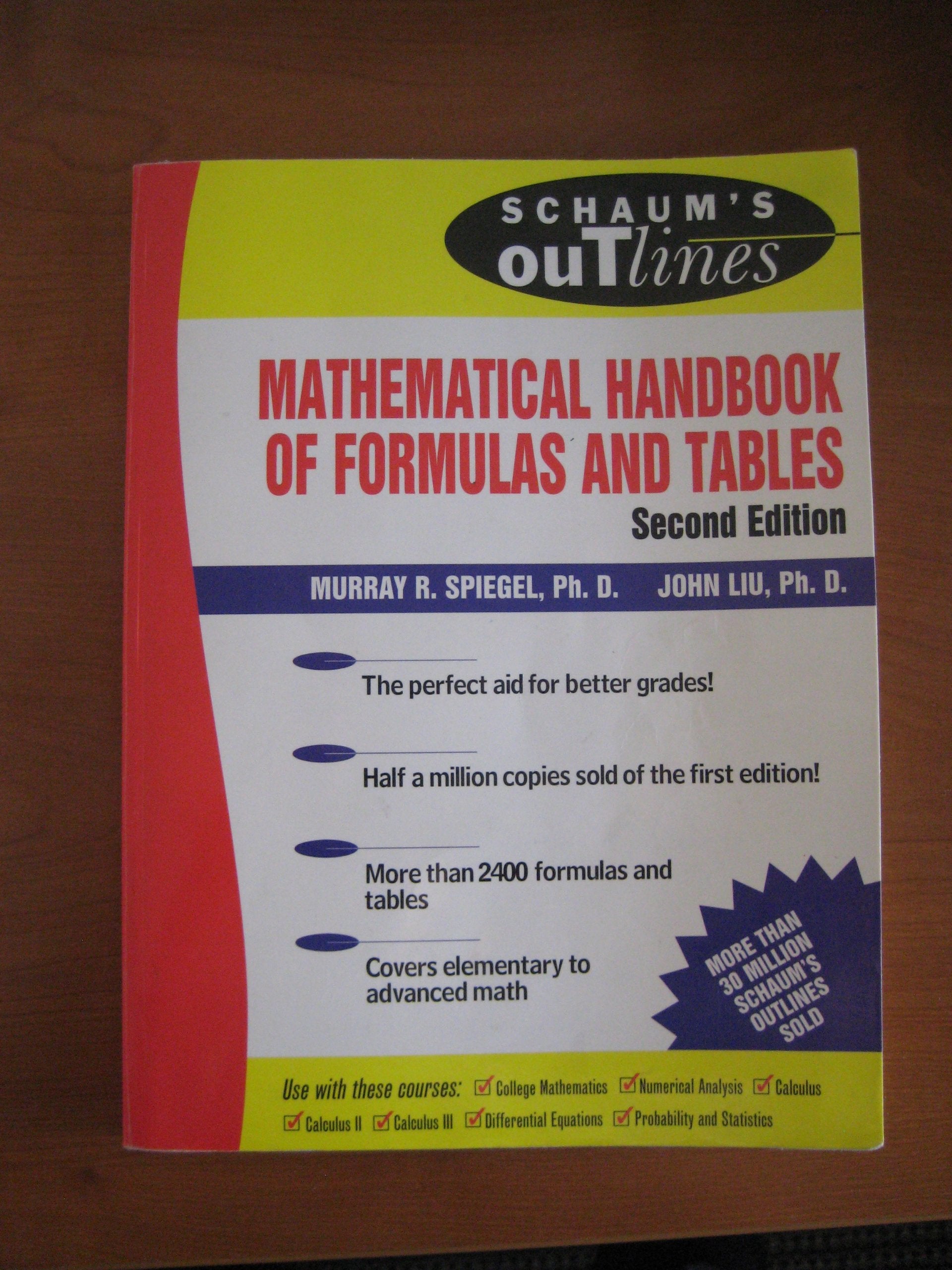Mathematical Handbook of Formulas and Tables (Schaum's Outlines) Mathematics