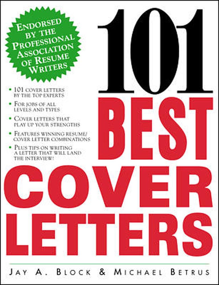 101 Best Cover Letters Business, Finance & Career Books