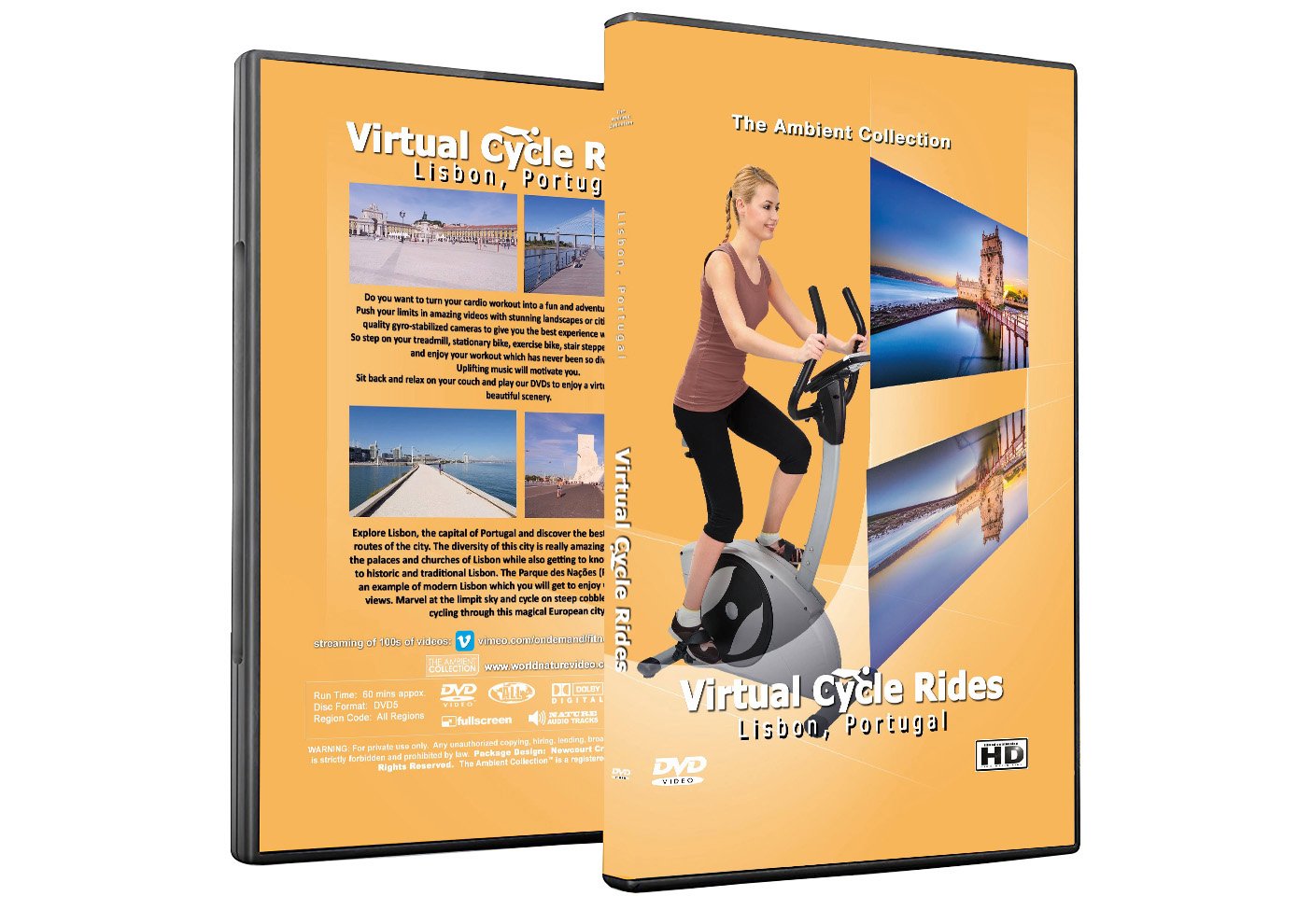 Virtuelle Fahrradtouren DVD - Lissabon, Portugal - für Indoor Radfahren, Laufband und Jogging Workouts Movies
