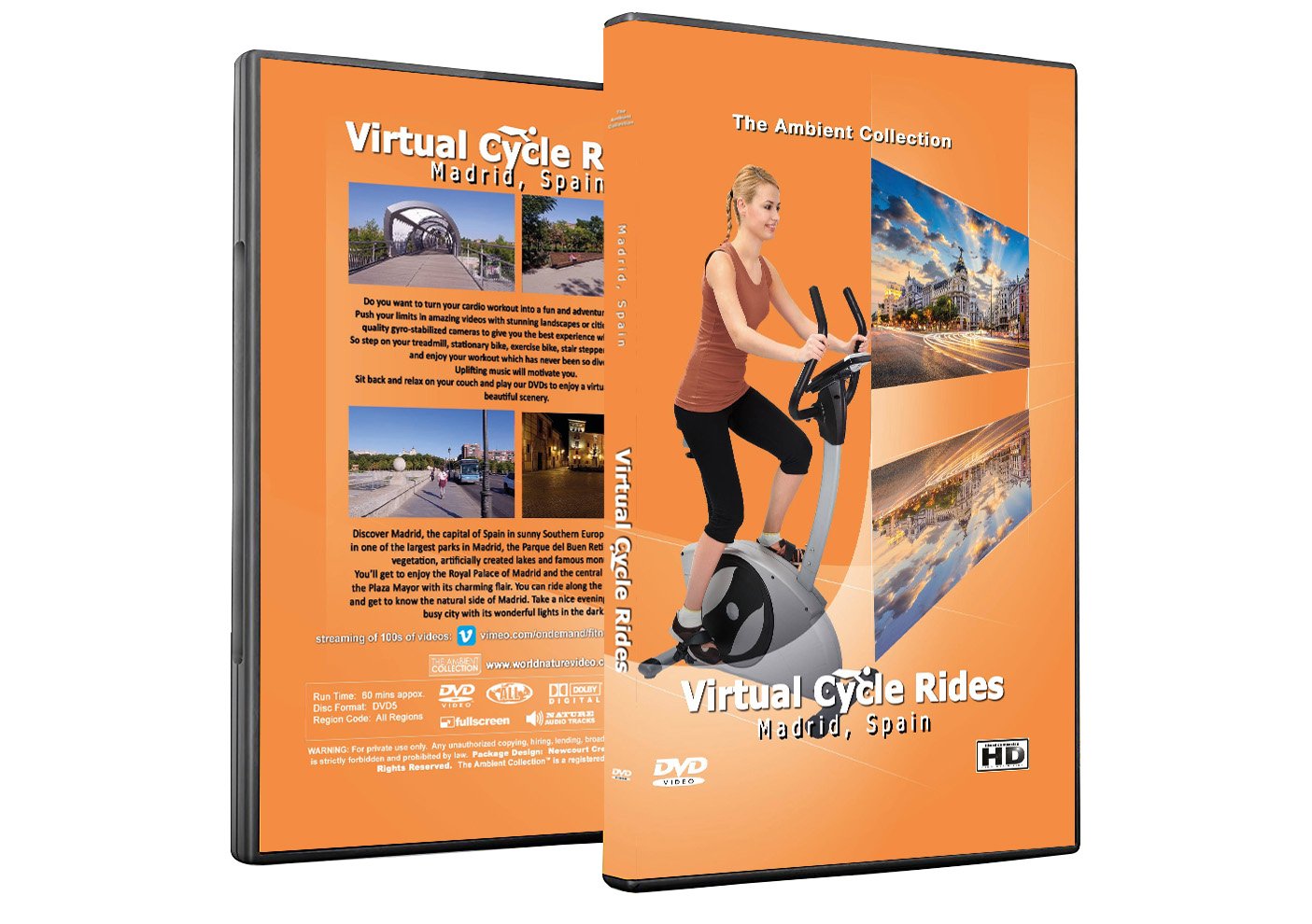 Virtuelle Fahrradtouren DVD - Madrid, Spanien - für Indoor Radfahren, Laufband und Jogging Workouts Movies