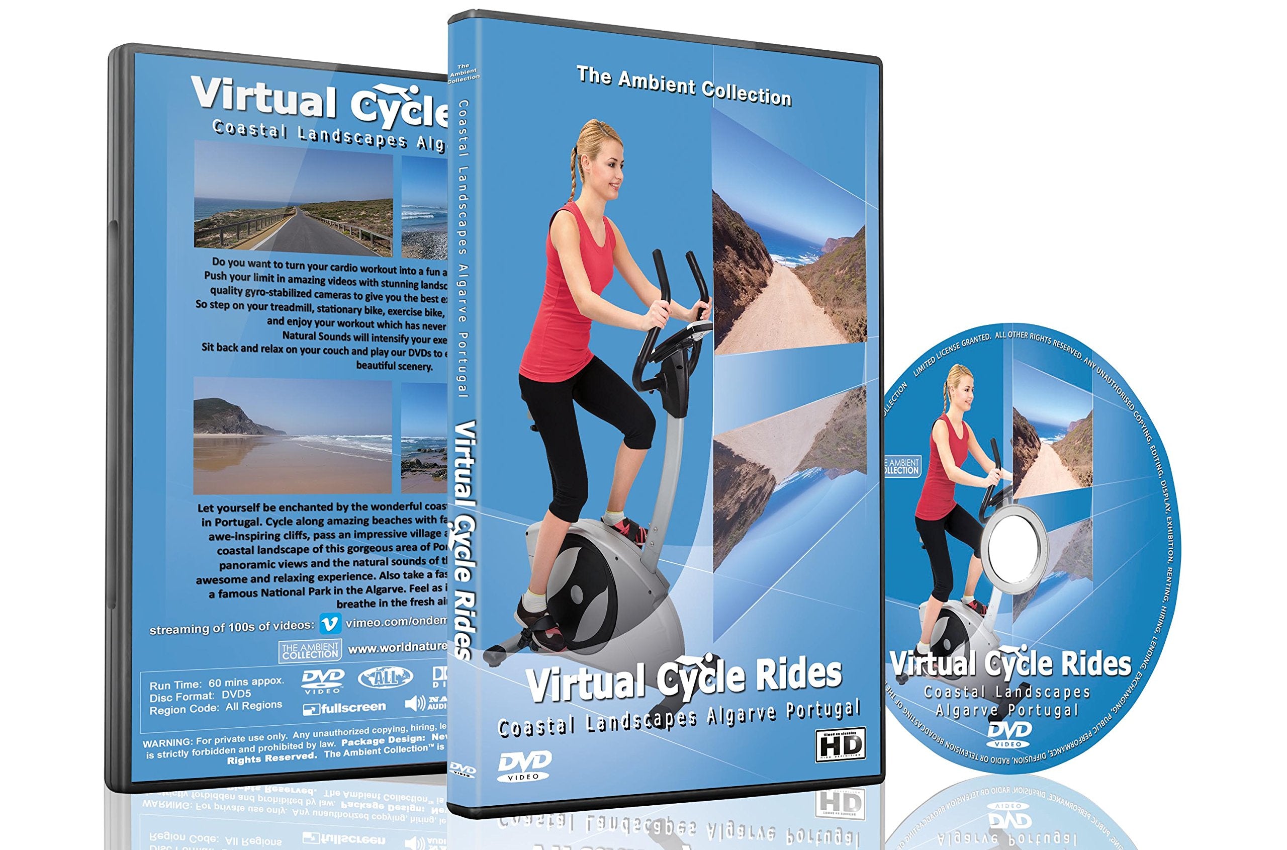 Virtuelle Fahrradtouren DVD - Küstenlandschaften Algarve, Portugal - für Indoor Radfahren, Laufband und Jogging Workouts Movies
