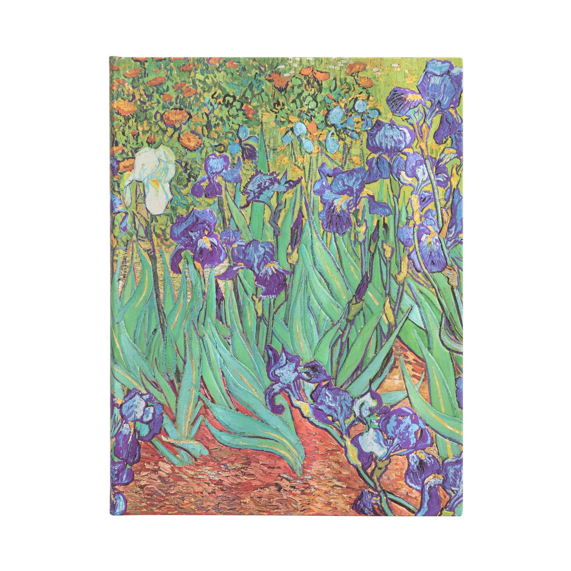 Van Gogh’s Irises Ultra Lined Hardcover Journal: Hardcover, 120 gsm, ribbon marker, memento pouch, elastic closure, book edge printing Partnership & Love