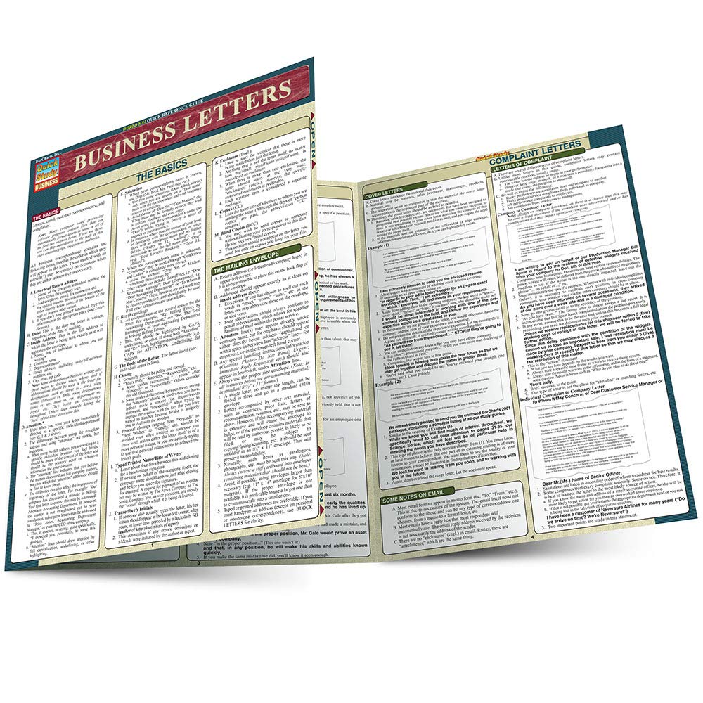 Business Letters (Quickstudy Reference Guides - Academic) Business, Finance & Career Books