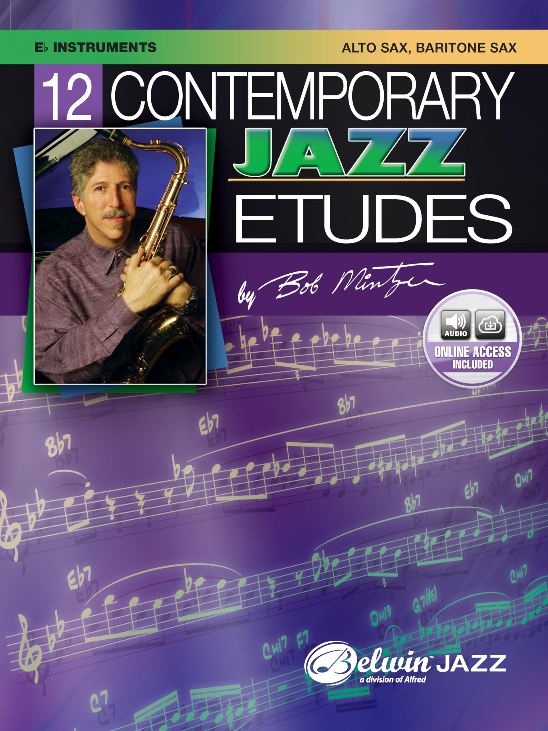 12 Contemporary Jazz Etudes: Eb Instruments, Alto Sax, Baritone Sax Sheet Music