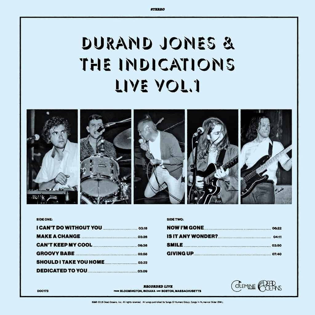 Durand Jones & the Indications Live cd
