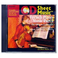 CD Sheet Music French Piano Music, Part I cd