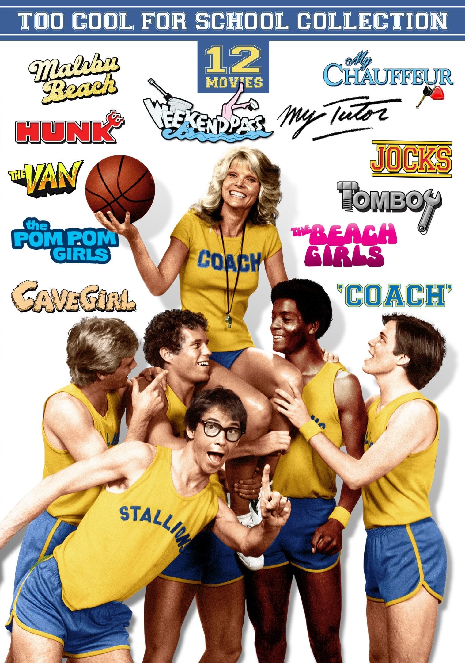 Too Cool For School Collection (Malibu Beach / Hunk / The Van / The Pom Pom Girls / Cave Girl / My Chauffeur / My Tutor / Jocks / Tomboy / The Beach Girls / Coach) Movies