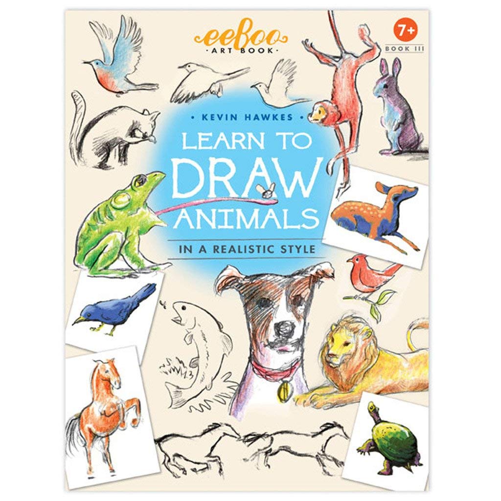 eeBoo Art Book 3 „Learn to Draw Animals“ von Kevin Hawkes (englische Version) Books