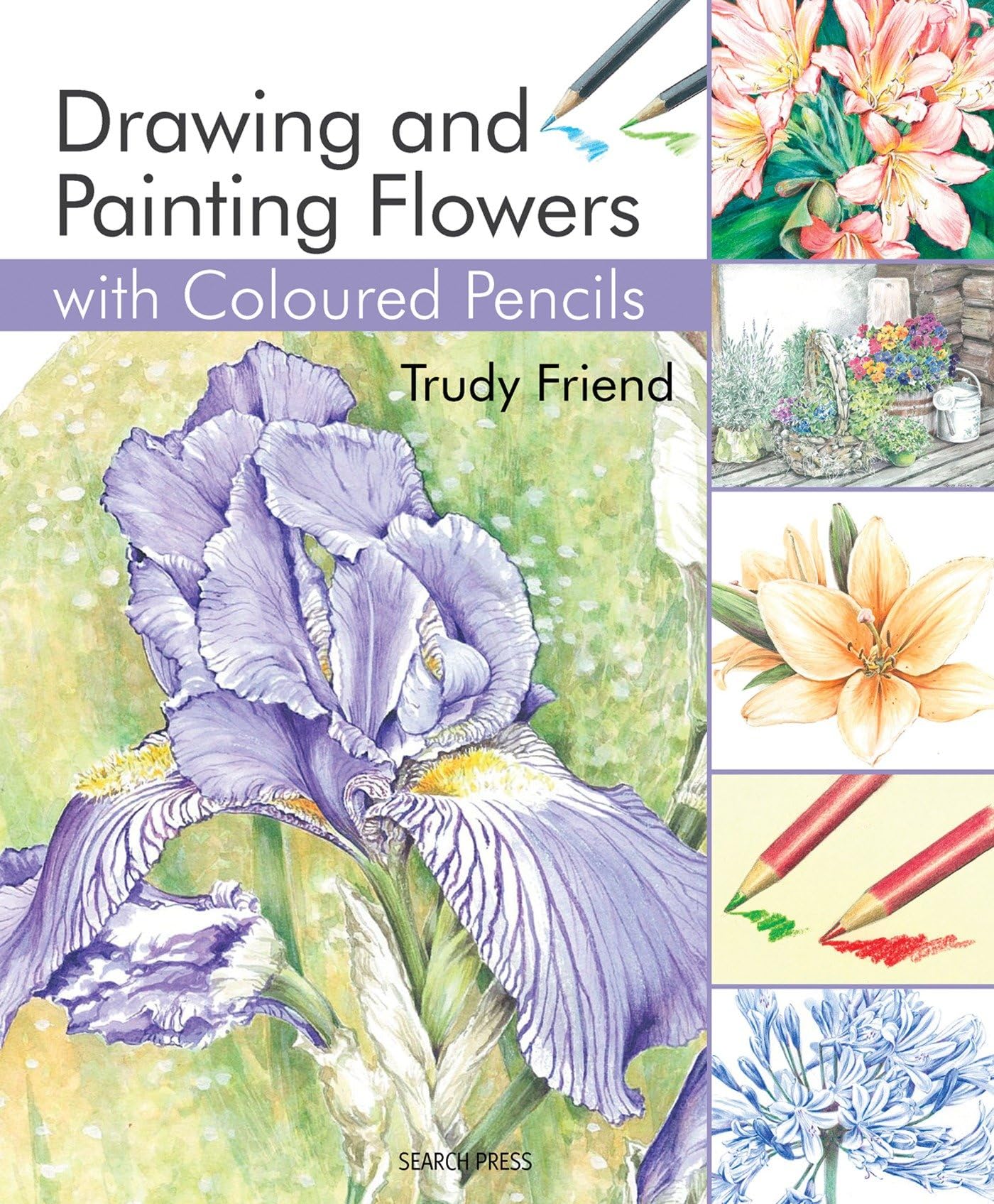 Drawing and Painting Flowers With Coloured Pencils book