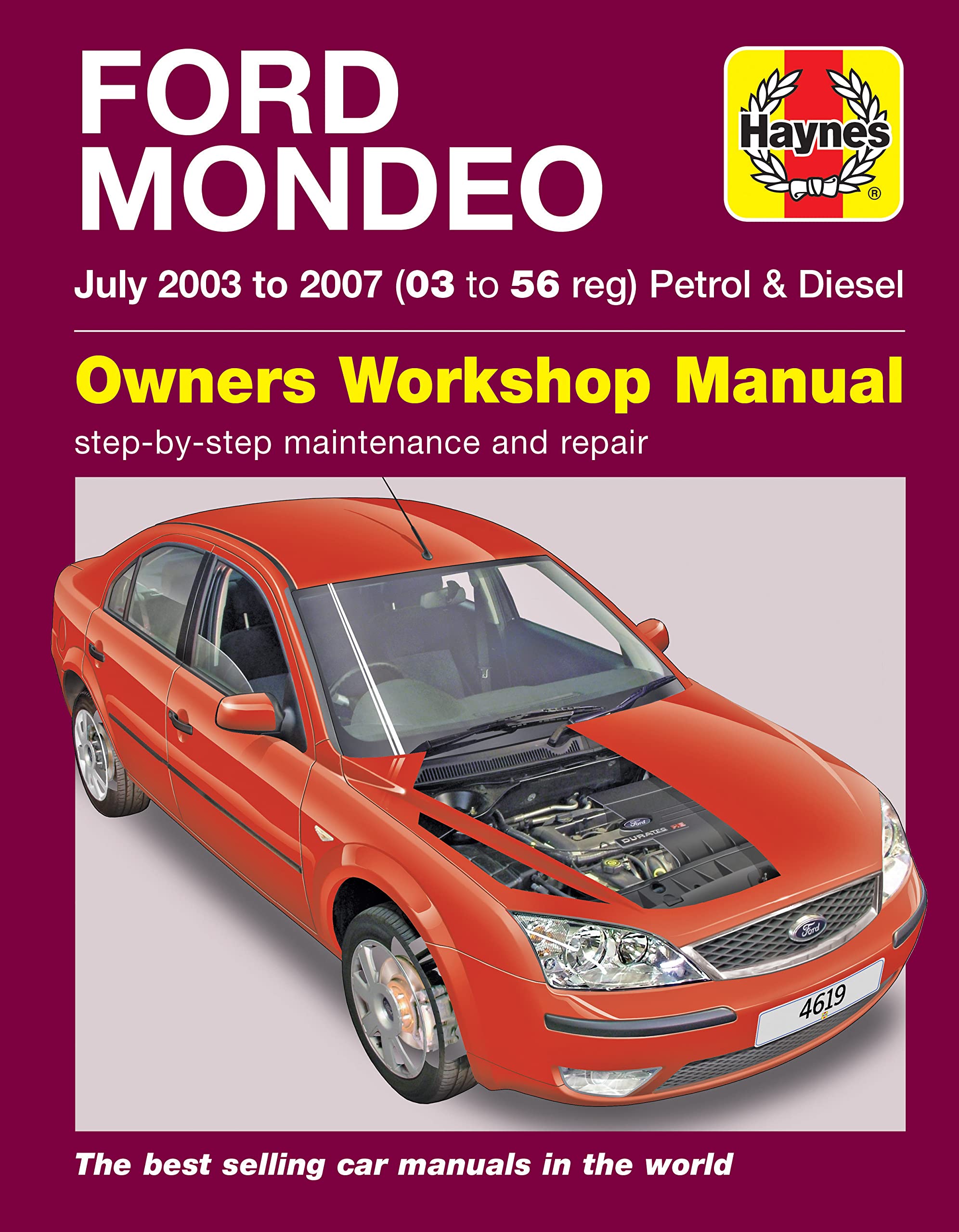 Ford Mondeo Petrol & Diesel (July 03 - 07) Haynes Repair Manual Leisure, Home & Garden