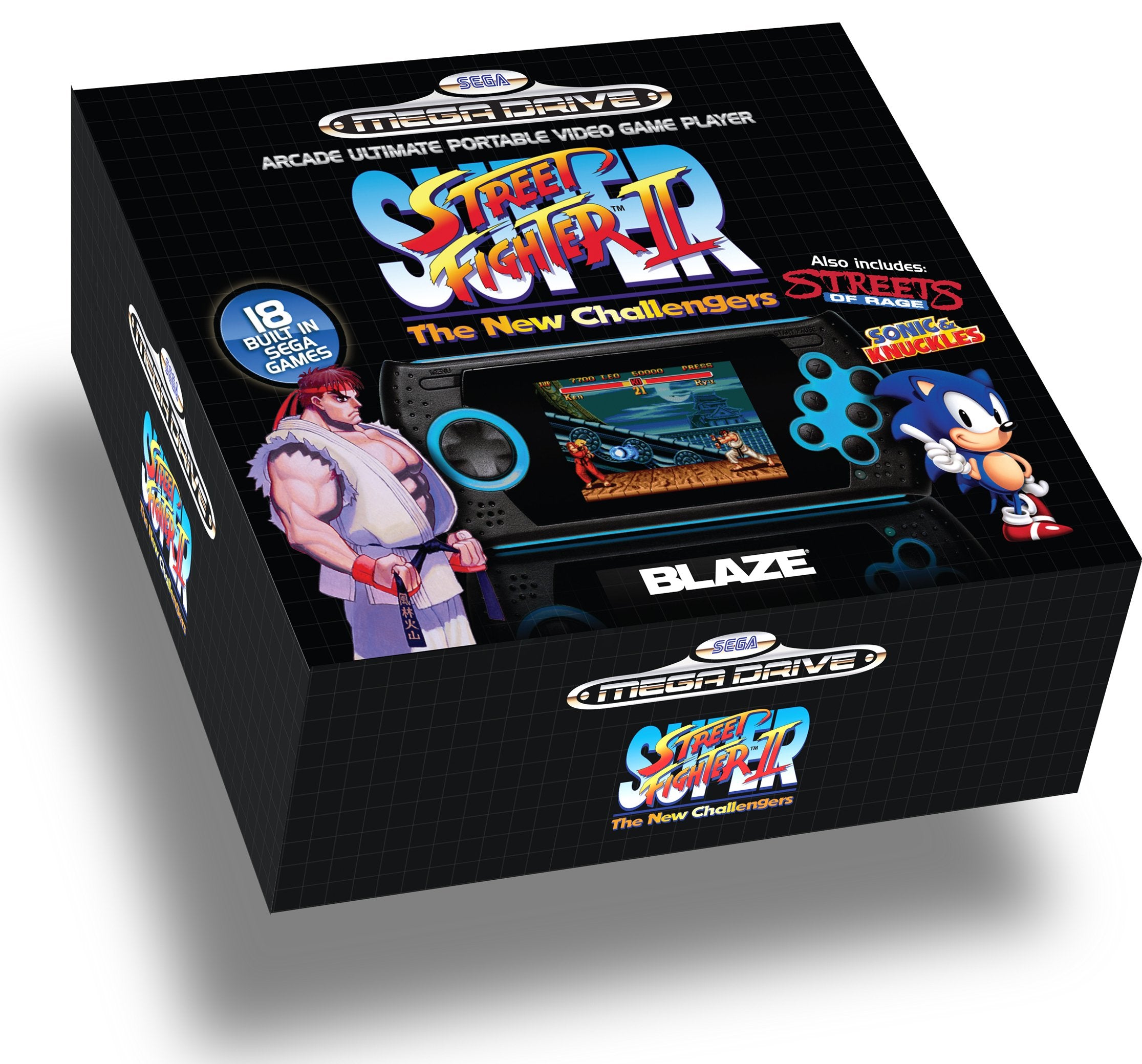 Console Portable Sega Megadrive + 18 Jeux - édition Super Street Fighter II game
