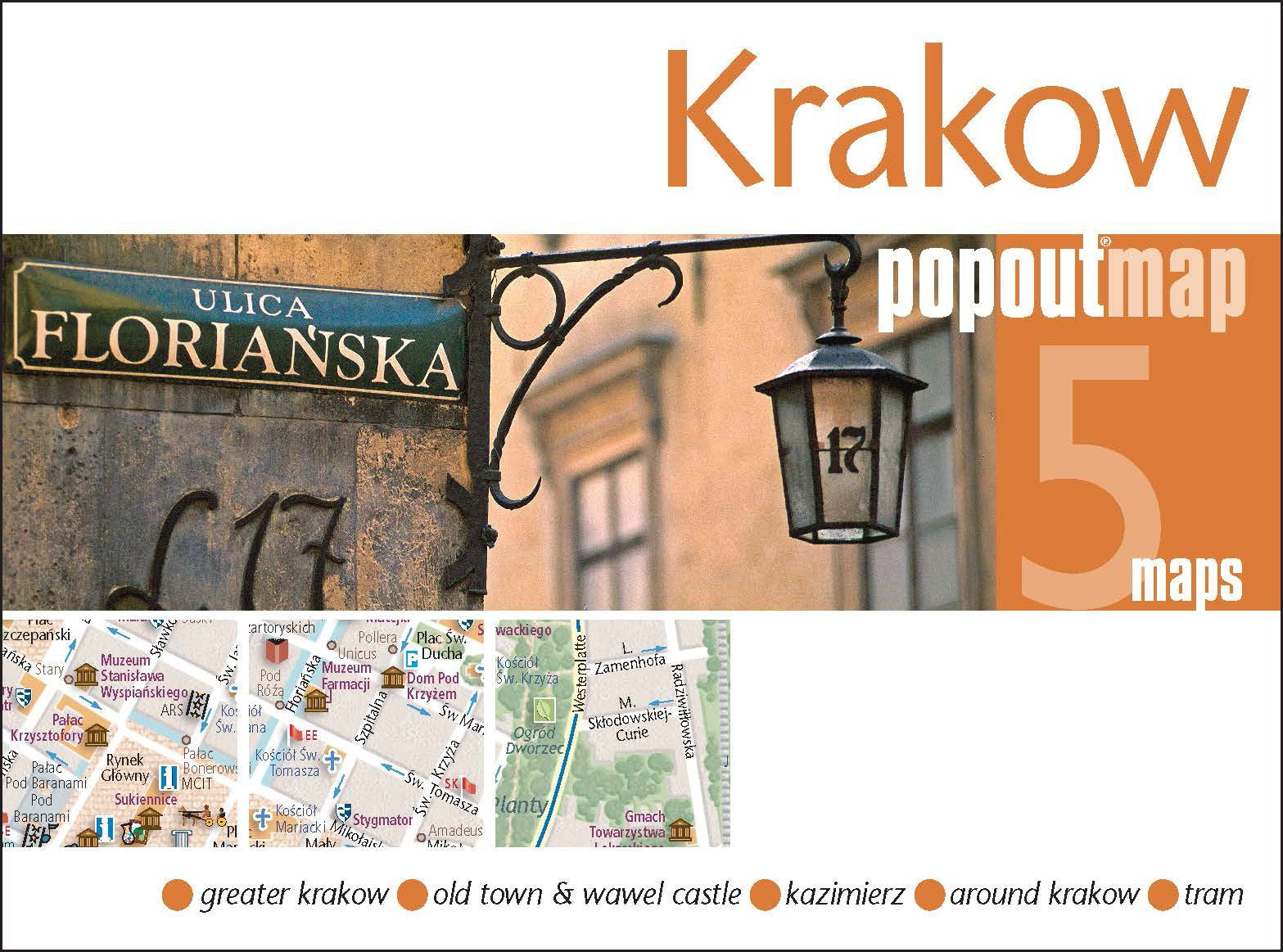 Krakow PopOut Map: Handy pocket-size pop up city map of Krakow: Greater Krakow, Old Town & Wawel Castle, Kazimiers, Around Krakow, Tram (PopOut Maps) Leisure, Home & Garden