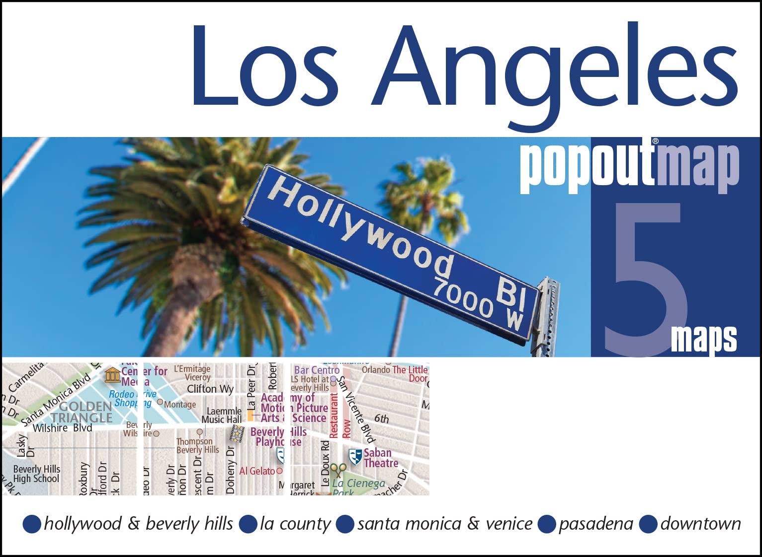Popout Map Los Angeles: Hollywood & Beverly Hills, La County, Santa Monica & Venice, Pasadena, Downtown (Popout Maps) Leisure, Home & Garden