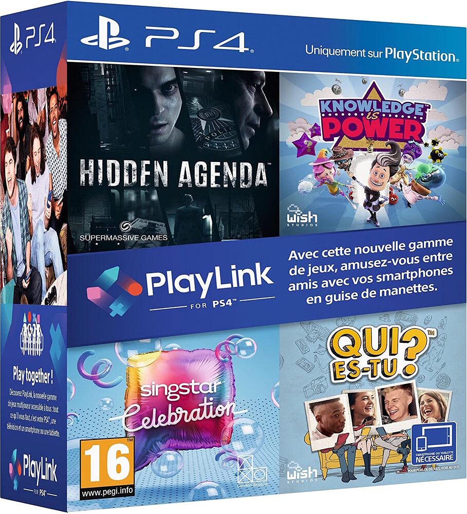 PlayStation, Pack Jeux PlayLink PS4: Qui es tu ? + Knowledge is Power + SingStar Celebration + Hidden Agenda game