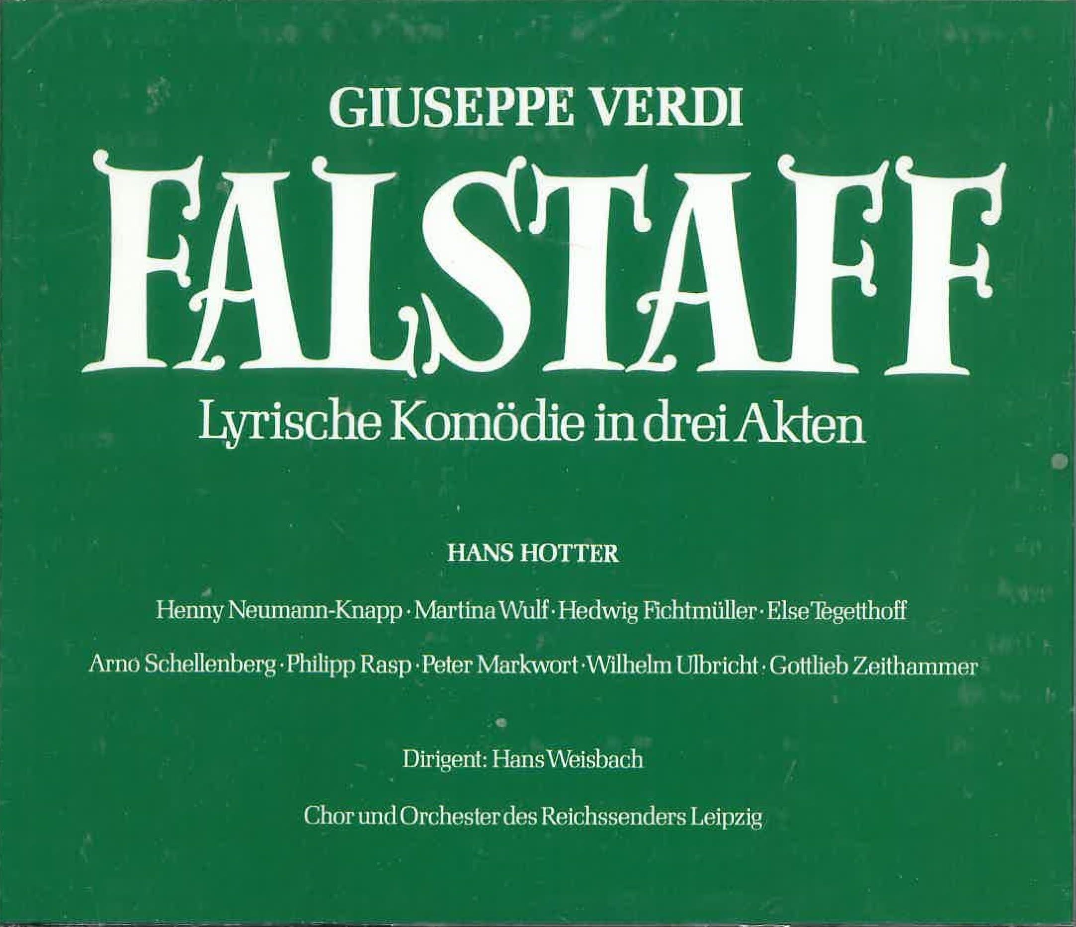 Verdi: Falstaff (Gesamtaufnahme 1939) Classical