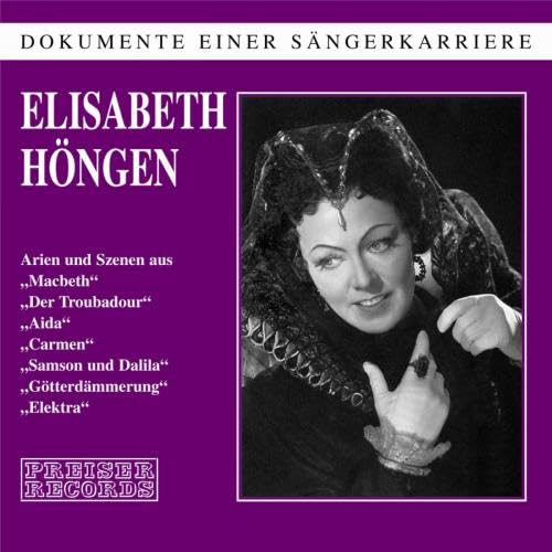 Verdi/Bizet/Saint-Saens/Wagner : Arien, Duette Und Szenen. Höngen Classical