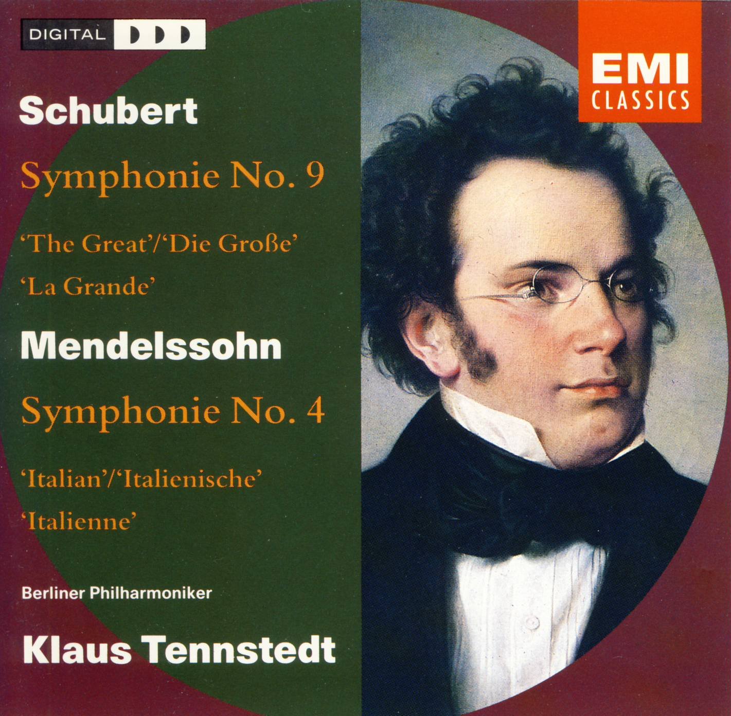Mendelssohn: Symphony #4, Op.90, Schubert: Symphony #9 in C. D.944 (UK Import) Pop