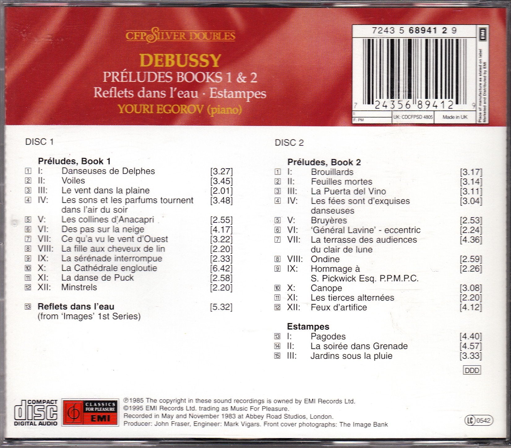 Debussy:Preludes Book 1 & 2 Classical