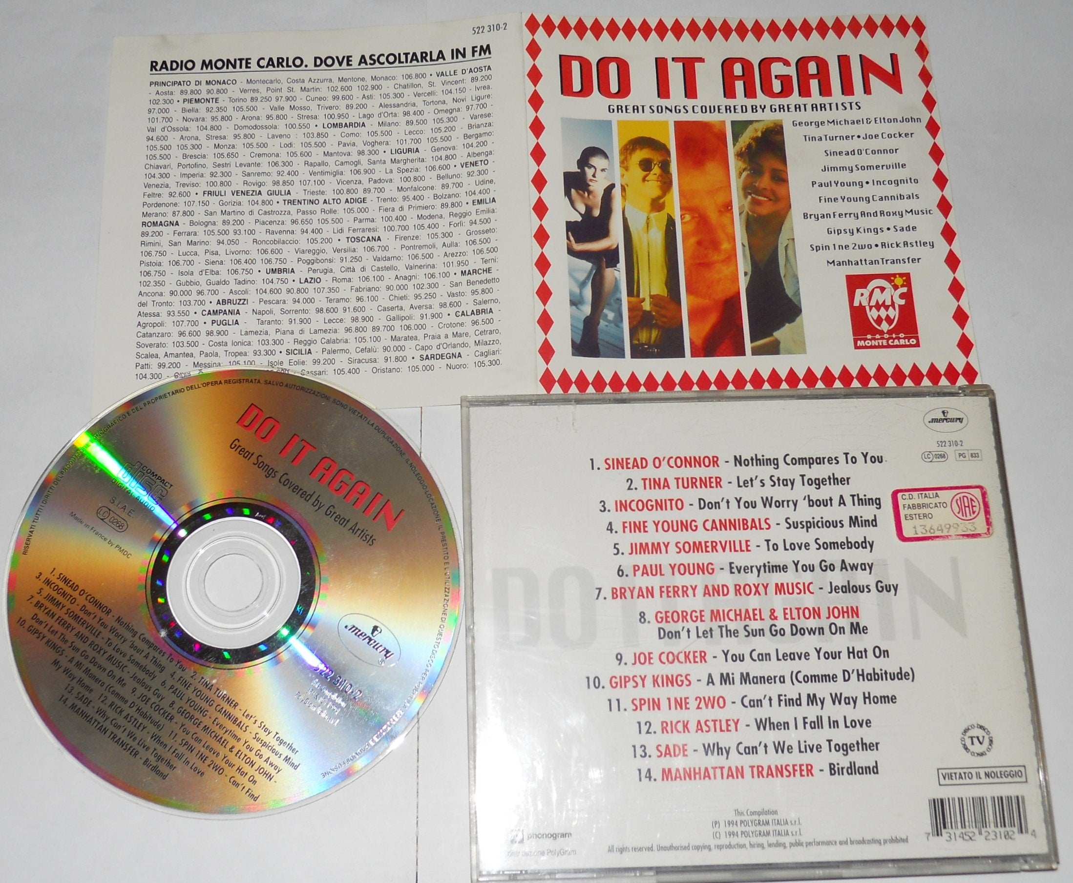 DO IT AGAIN - RADIO MONTECARLO - Sade/Joe Cocker/Tina Turner/P. Young... - CD.. cd