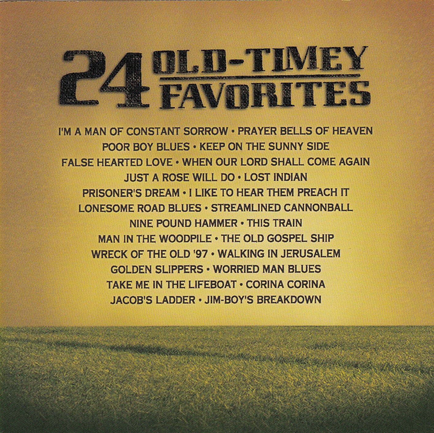 24 Old Timey Favorites cd