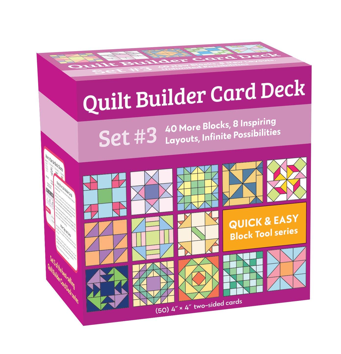Quilt Builder Card Deck: 40 More Blocks, 8 Inspiring Layouts, Unlimited Possibilities (Quick & Easy Block Tool, 3, Band 3) Hobbies & Crafts