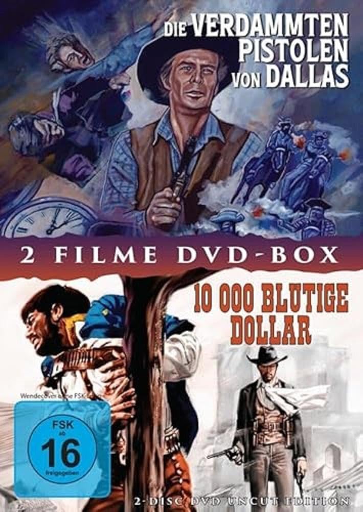 DIE VERDAMMTEN PISTOLEN VON DALLAS + 10.000 blutige Dollar - 2 Disc Uncut Western DVD Box Movies