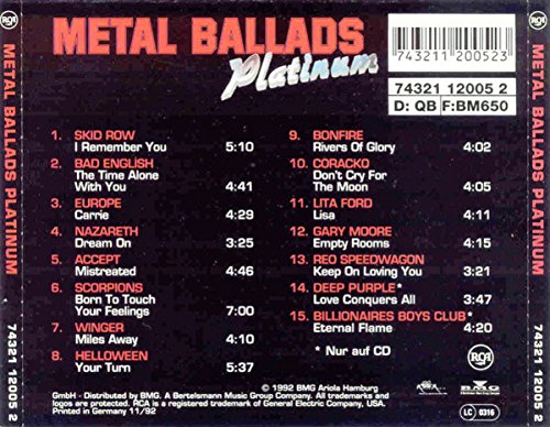 Product Image: Metal Ballads Platinum